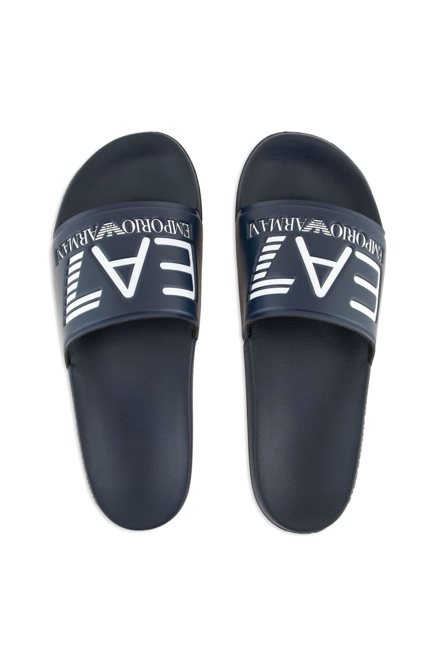 ARMANI 7 ΠΑΝΤΟΦΛΕΣ ΘΑΛΑΣΣΗΣ LOGO ΜΠΛΕ-ΛΕΥΚΟ