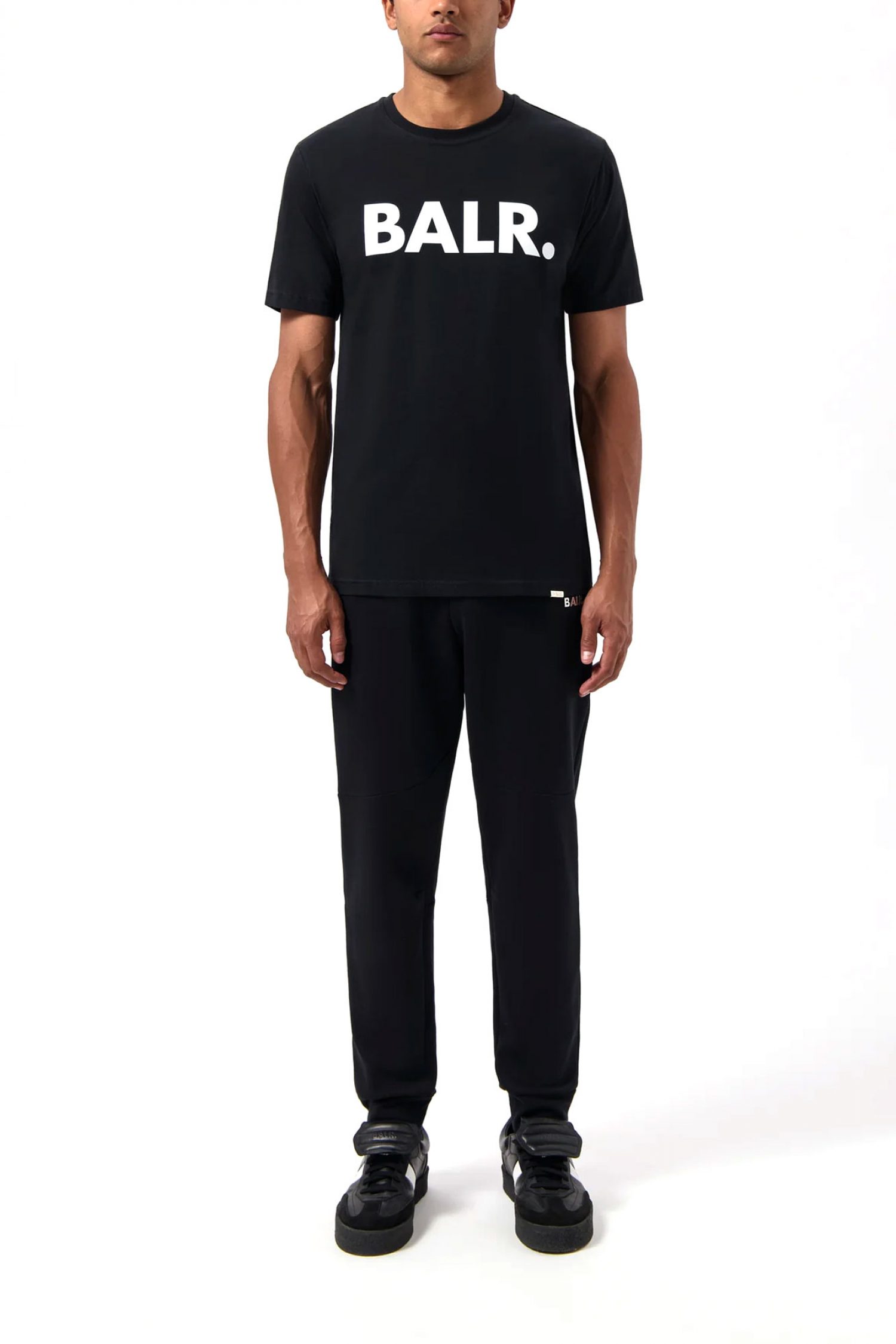 BALR. T-SHIRT BRAND STRAIGHT FIT LOGO ΜΑΥΡΟ