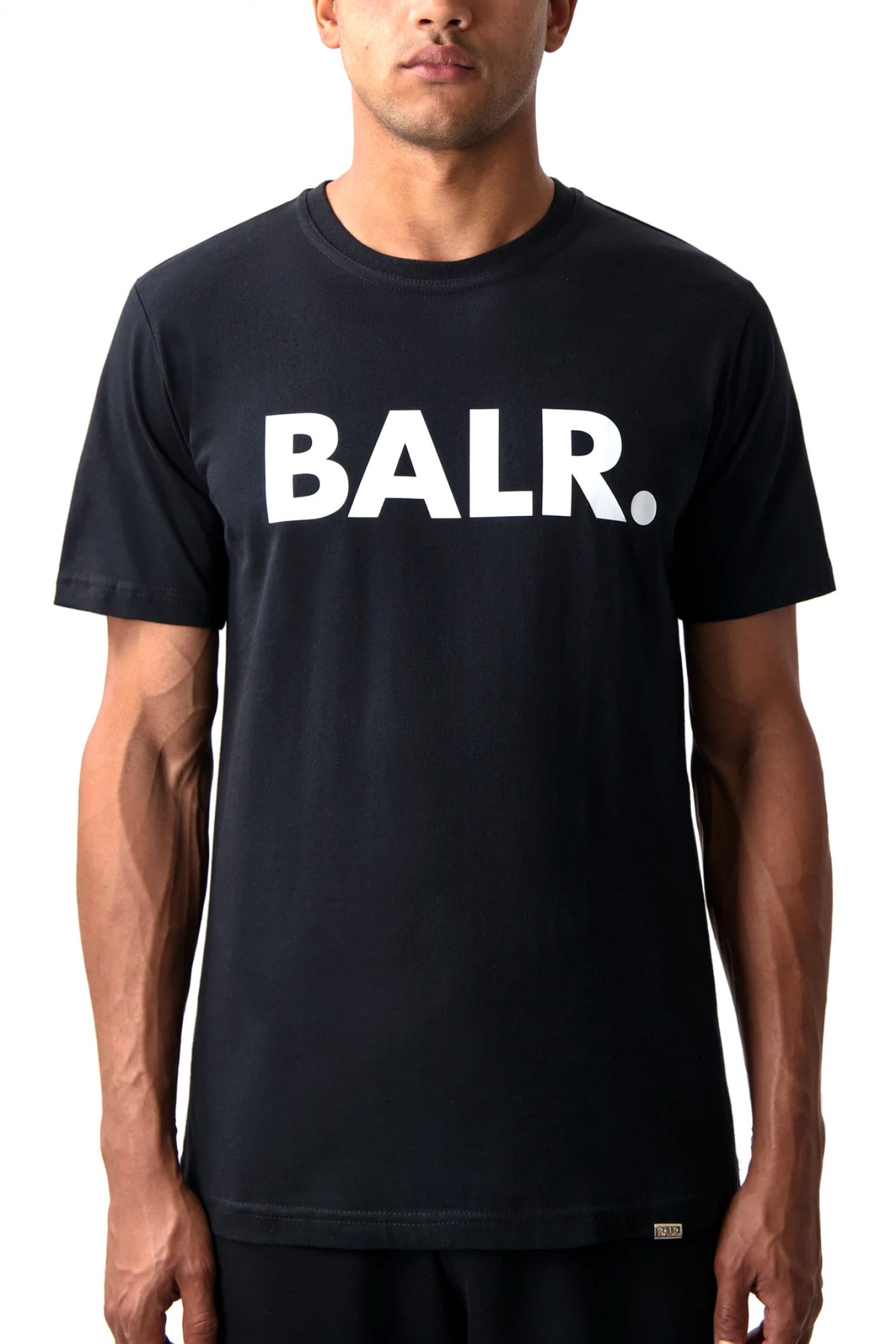 BALR. T-SHIRT BRAND STRAIGHT FIT LOGO ΜΑΥΡΟ