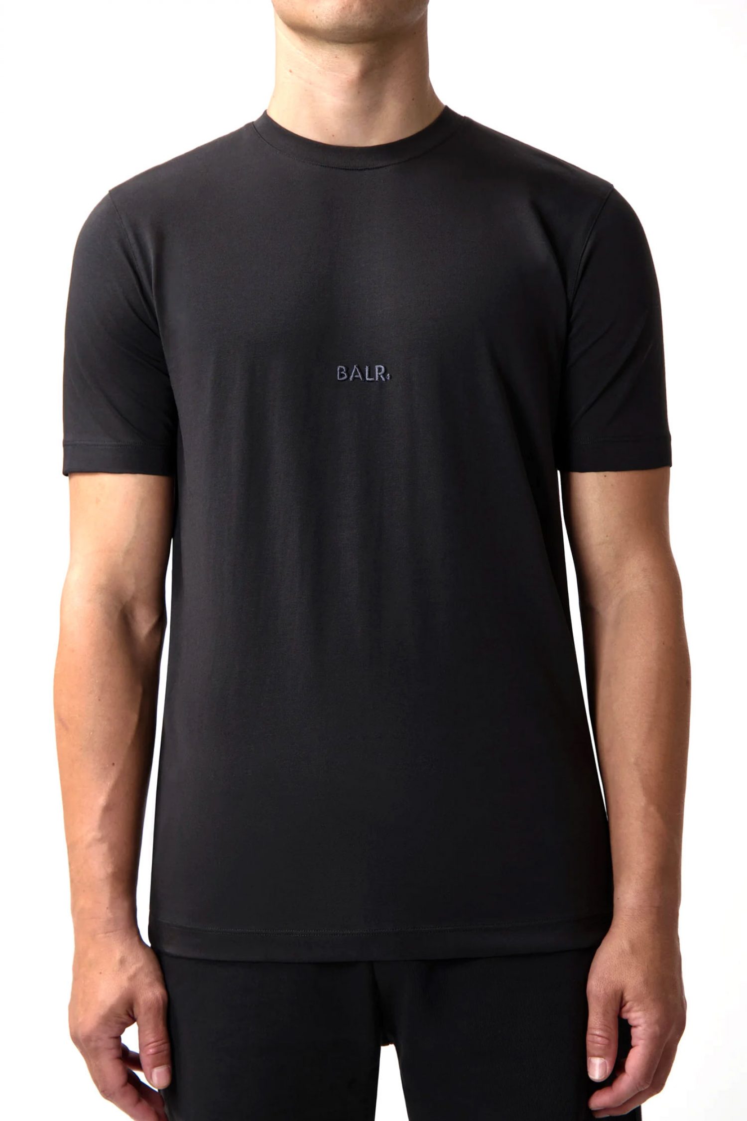 BALR. T-SHIRT SLIM FIT LOGO ΜΑΥΡΟ