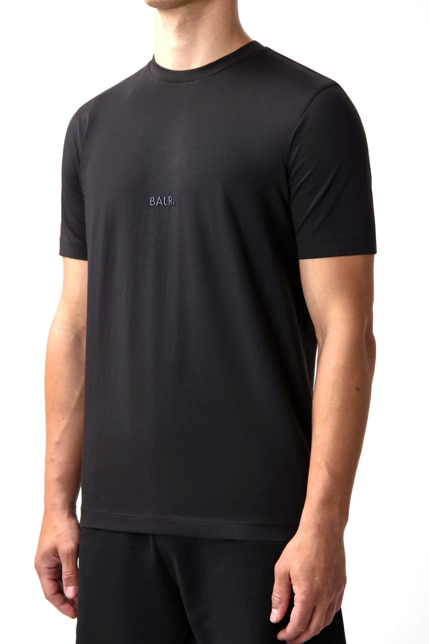 BALR. T-SHIRT SLIM FIT LOGO ΜΑΥΡΟ