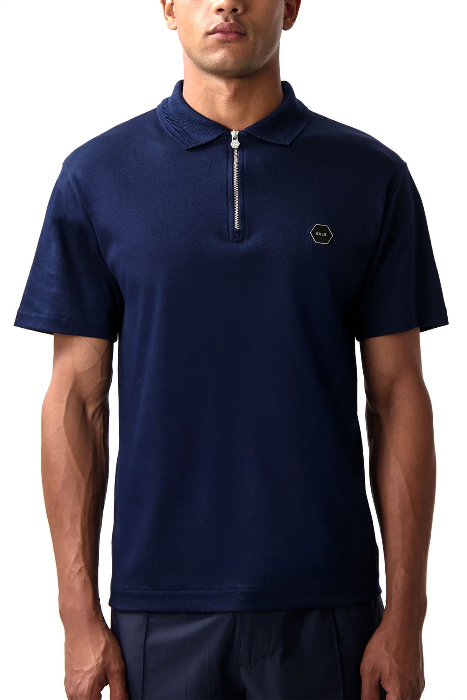 BALR. POLO HEX-SERIES LOGO ΜΕΤΑΛΛΙΚΟ ΜΠΛΕ φωτογραφία