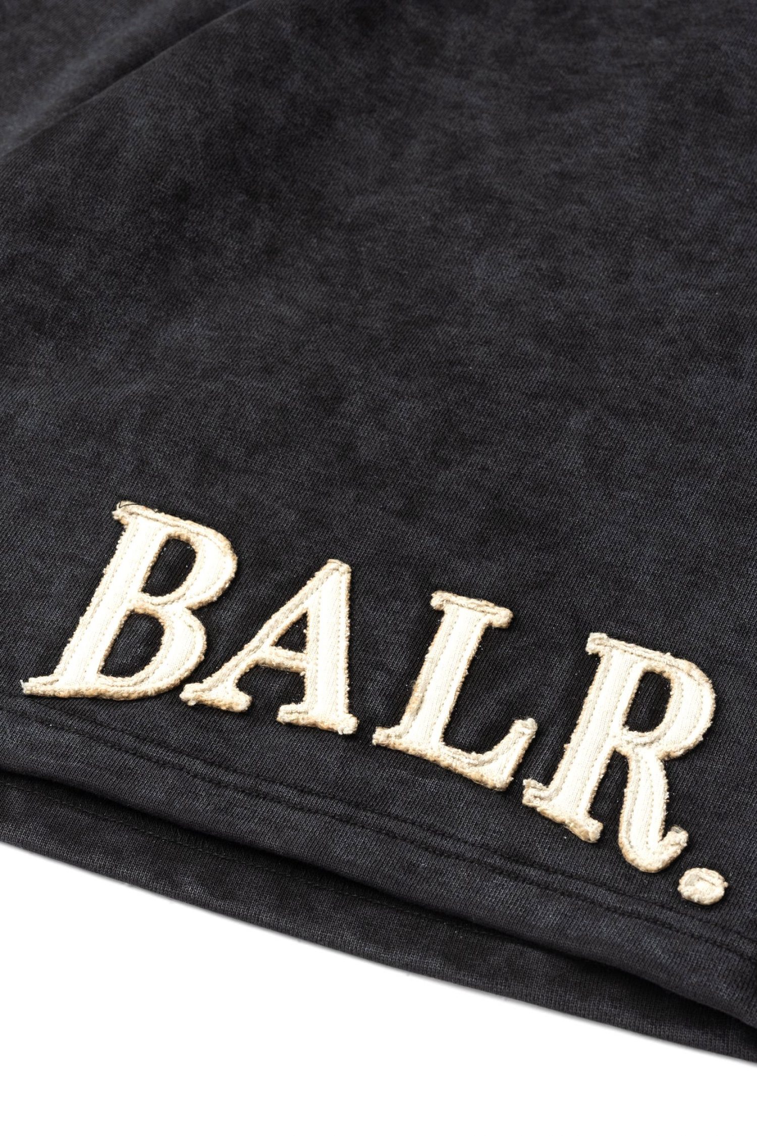 BALR. ΒΕΡΜΟΥΔΑ ΞΕΒΑΜΑΤΑ URBAN WASHED SWEAT SHORTS LOGO ΜΑΥΡΟ