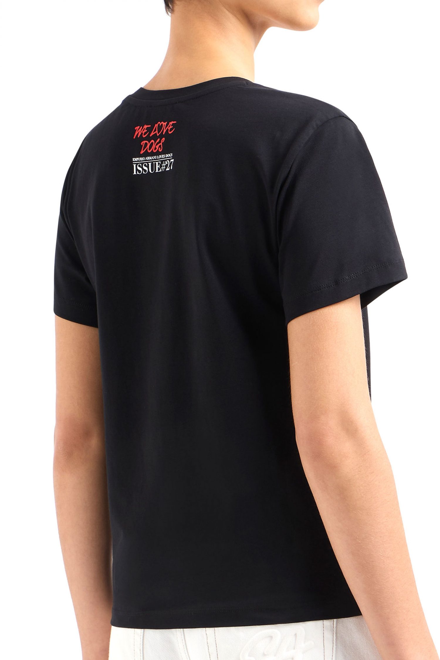 EMPORIO ARMANI T-SHIRT LOGO ΜΑΥΡΟ