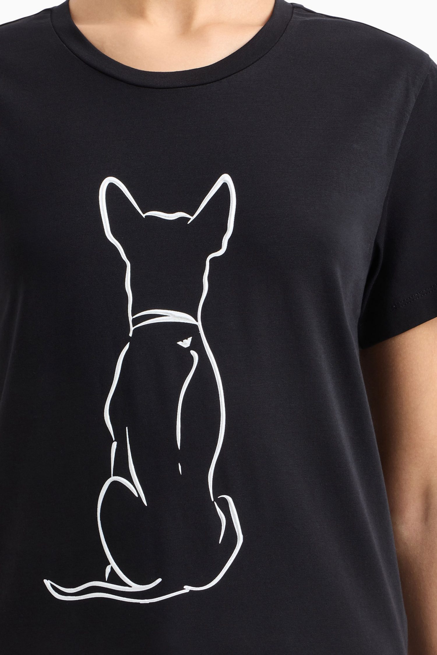 EMPORIO ARMANI T-SHIRT LOGO ΜΑΥΡΟ