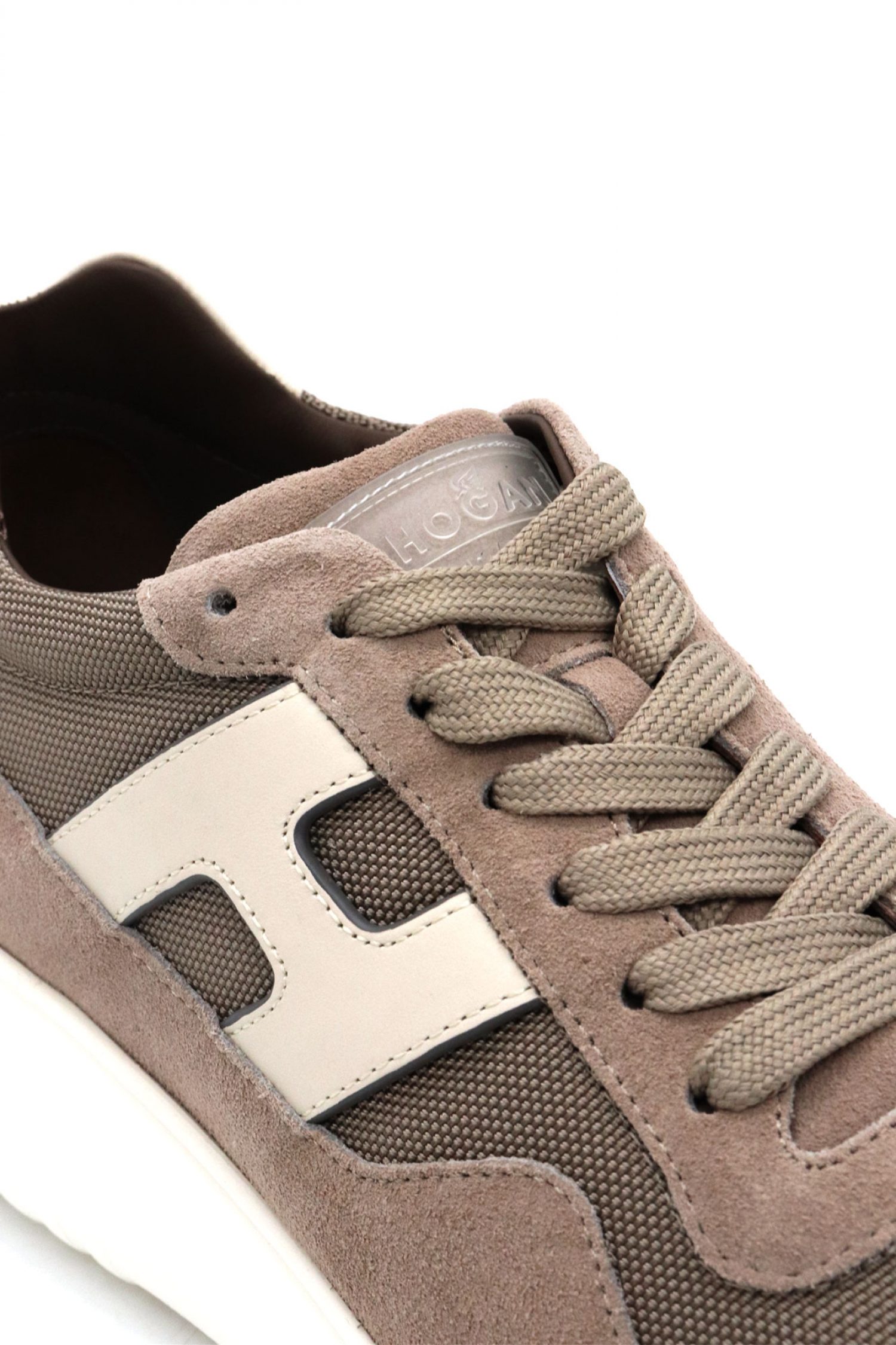 HOGAN ΠΑΠΟΥΤΣΙΑ SNEAKERS INTERACTIVE3 ALLAC. H LISSAT ΔΕΡΜΑ ΜΠΕΖ