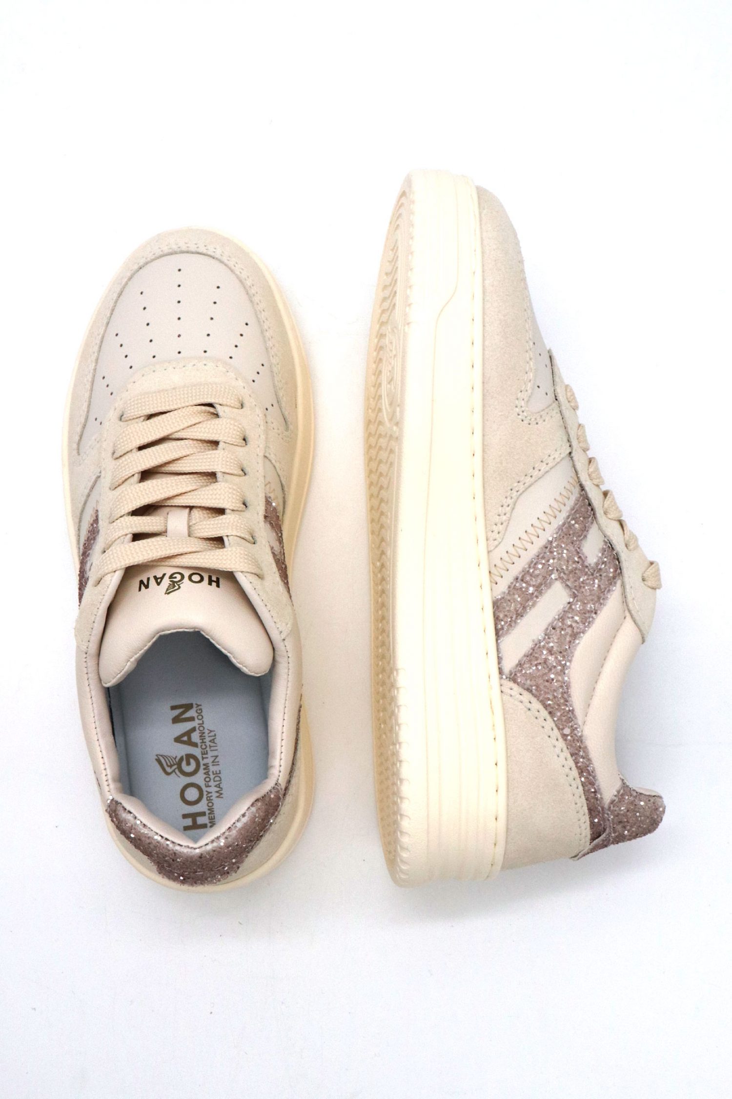 HOGAN ΠΑΠΟΥΤΣΙΑ SNEAKERS ΔΕΡΜΑ H630 ALLACCIATTO ΣΤΡΑΣ ΕΚΡΟΥ φωτογραφία