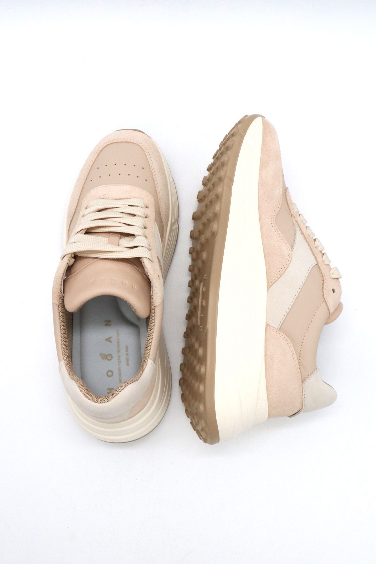 HOGAN ΠΑΠΟΥΤΣΙΑ SNEAKERS ΔΕΡΜΑ H669 ALLACCIATO ΣΟΜΟΝ