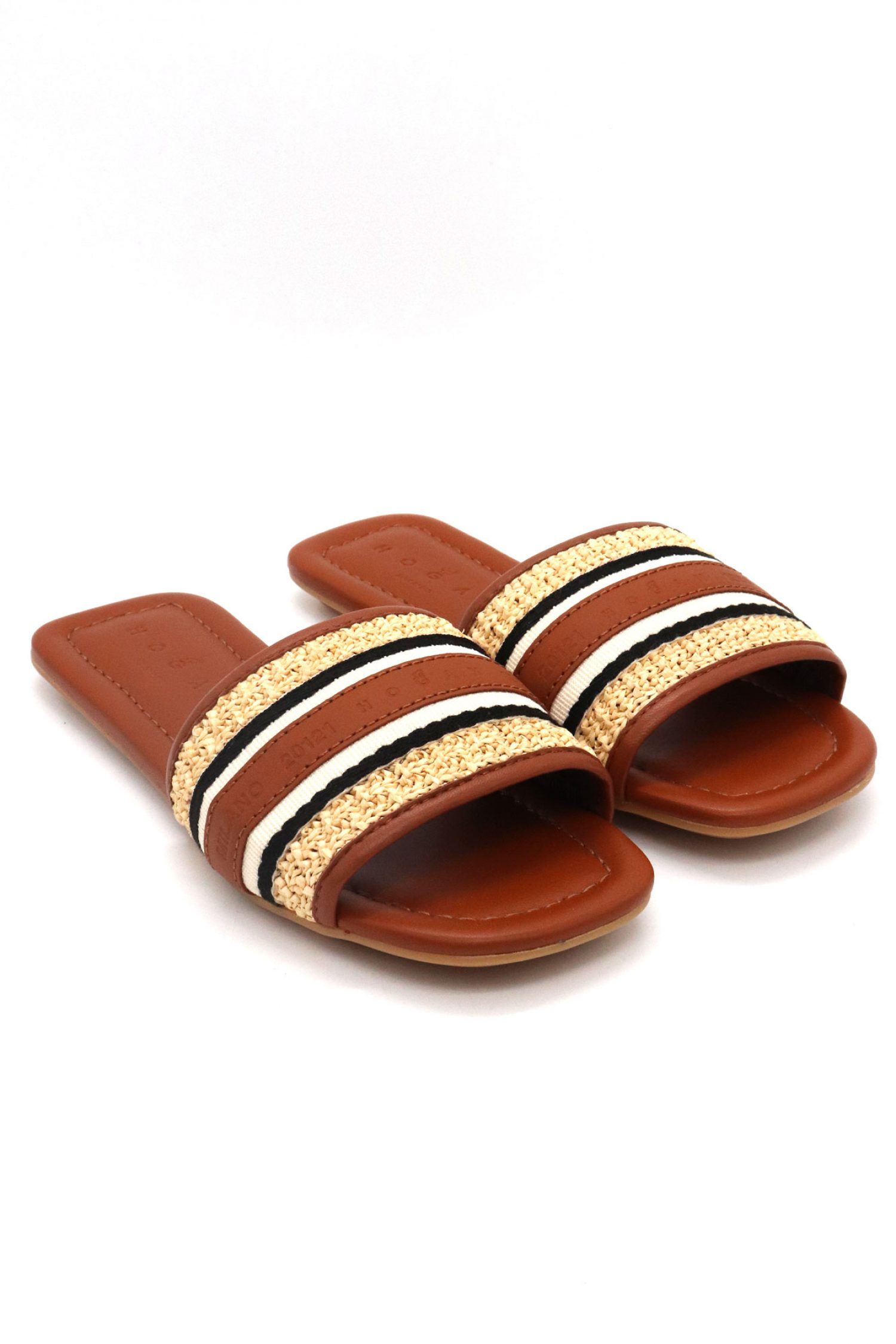 HOGAN ΠΑΠΟΥΤΣΙΑ ΣΑΝΔΑΛΙΑ H685 FLAT SANDALO NASTRO ΤΑΜΠΑ