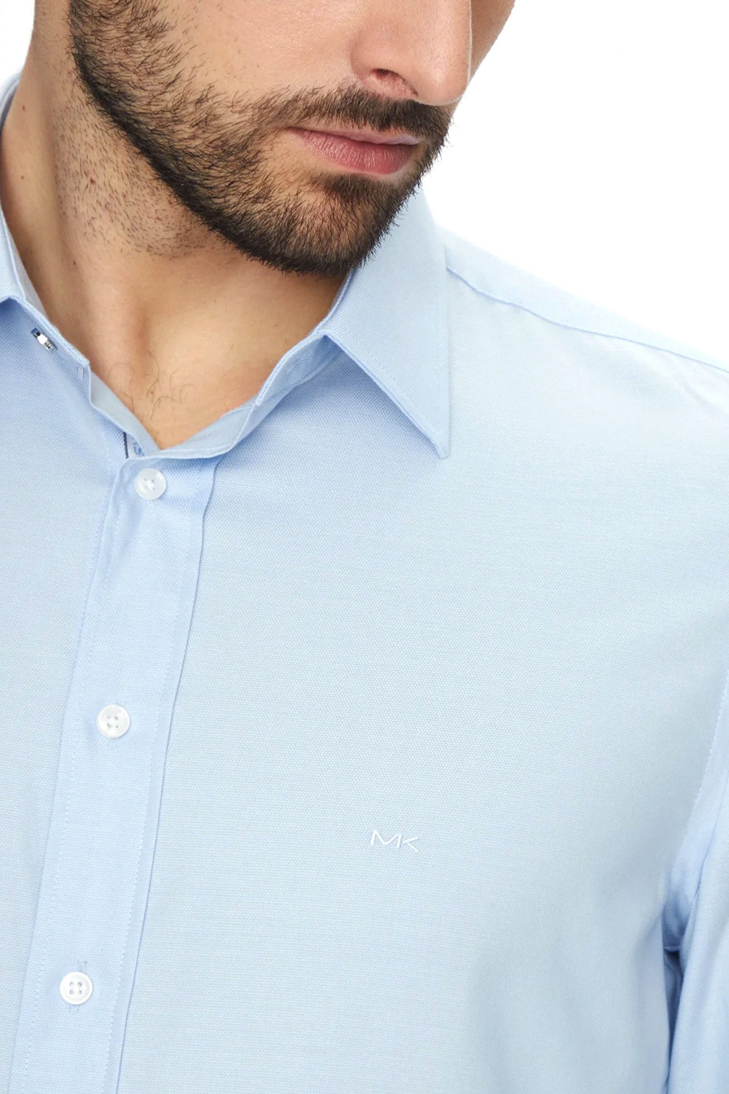 MICHAEL KORS ΠΟΥΚΑΜΙΣΟ MODERN FIT DOBBY ENGINEERD ΣΙΕΛ