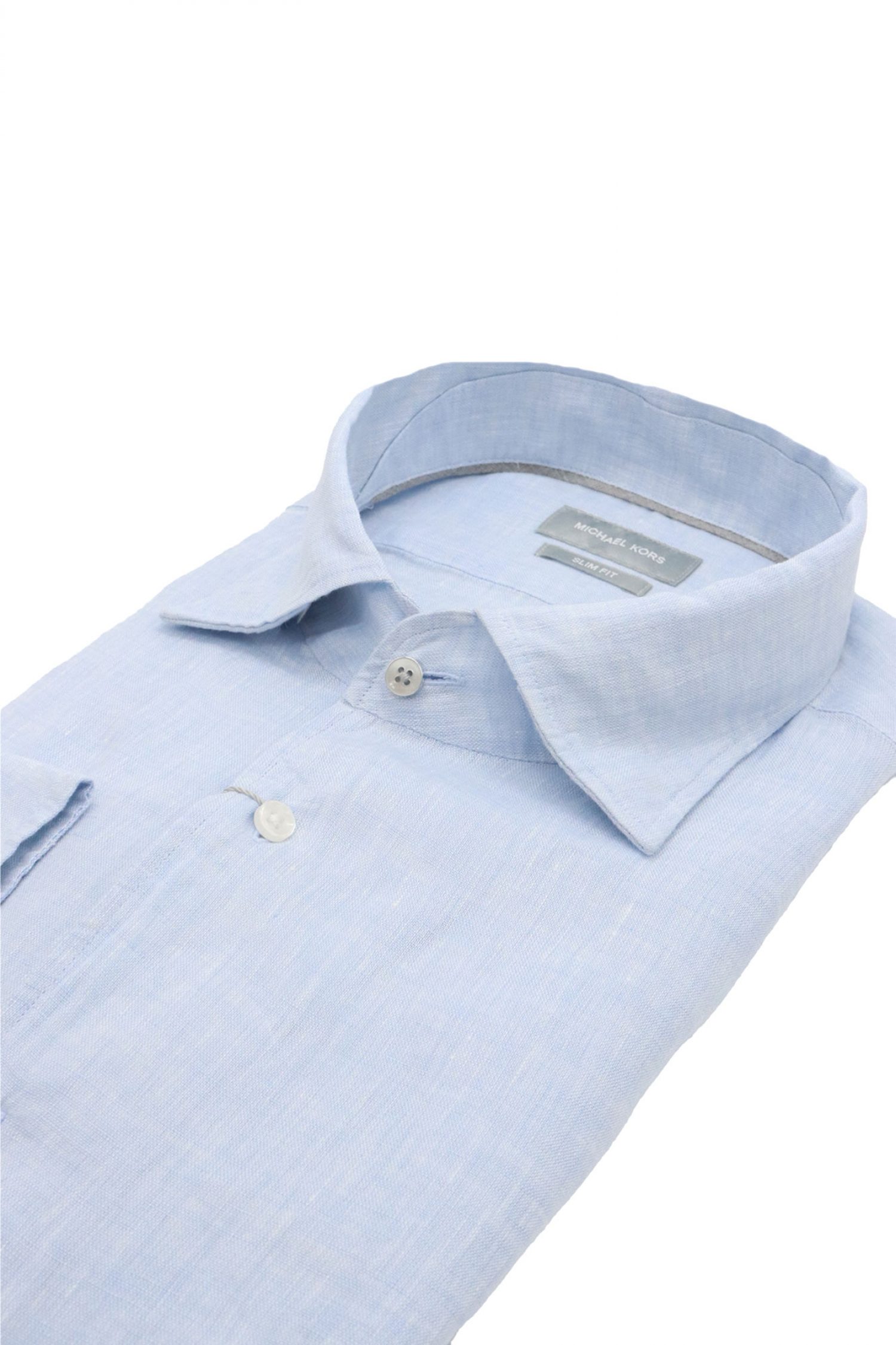 MICHAEL KORS ΠΟΥΚΑΜΙΣΟ SLIM FIT ΛΙΝΟ ΣΙΕΛ