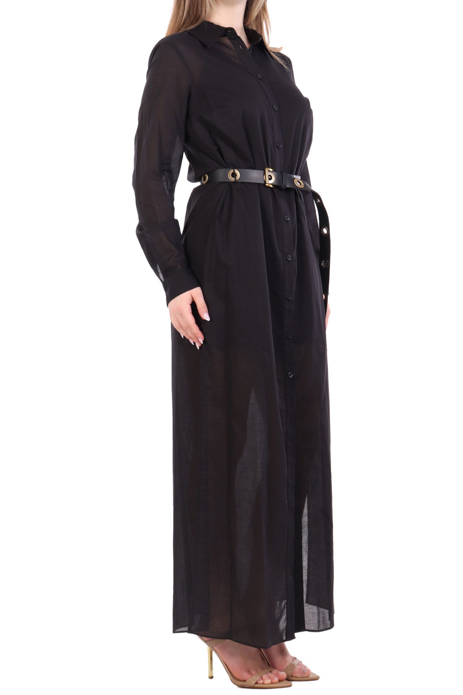 MICHAEL KORS MICHAEL KORS ΦΟΡΕΜΑ MAXI ΣΕΜΙΖΙΕ ΜΕ ΖΩΝΗ ΜΑΥΡΟ - 6