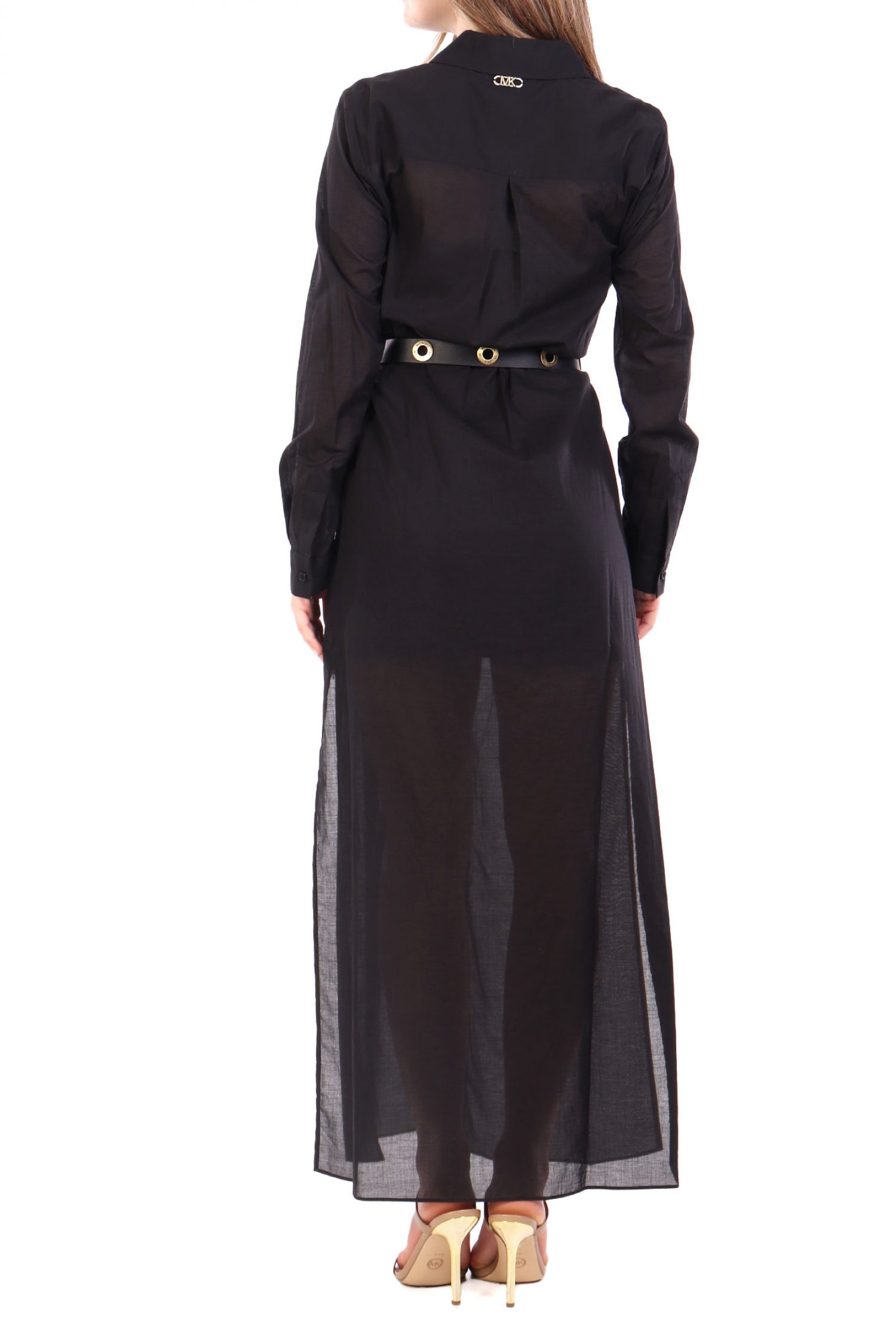 MICHAEL KORS MICHAEL KORS ΦΟΡΕΜΑ MAXI ΣΕΜΙΖΙΕ ΜΕ ΖΩΝΗ ΜΑΥΡΟ - 4