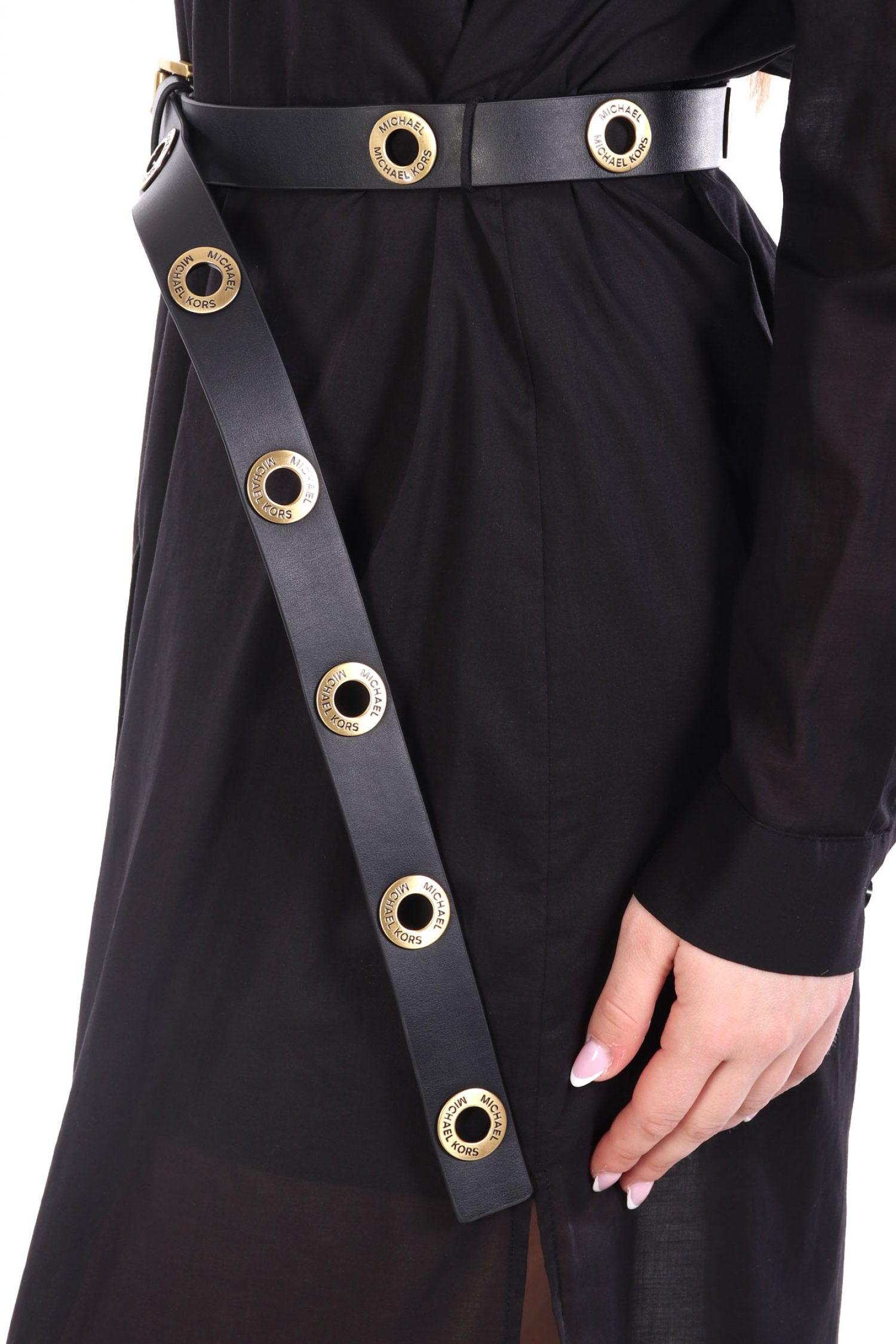 MICHAEL KORS MICHAEL KORS ΦΟΡΕΜΑ MAXI ΣΕΜΙΖΙΕ ΜΕ ΖΩΝΗ ΜΑΥΡΟ - 3