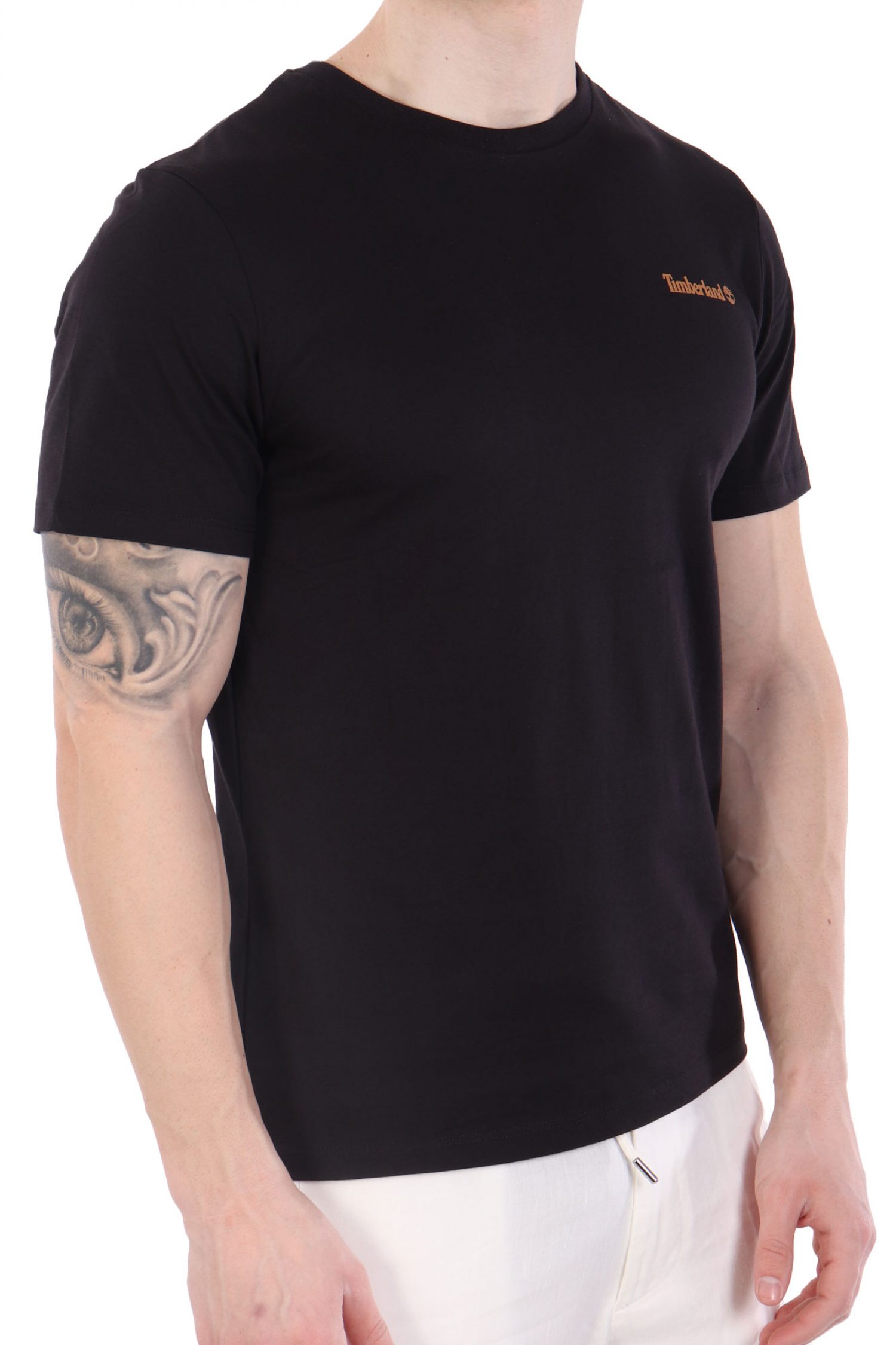 TIMBERLAND T-SHIRT CREW NECK SMALL LINEAR REGULAR FIT ΜΑΥΡΟ φωτογραφία