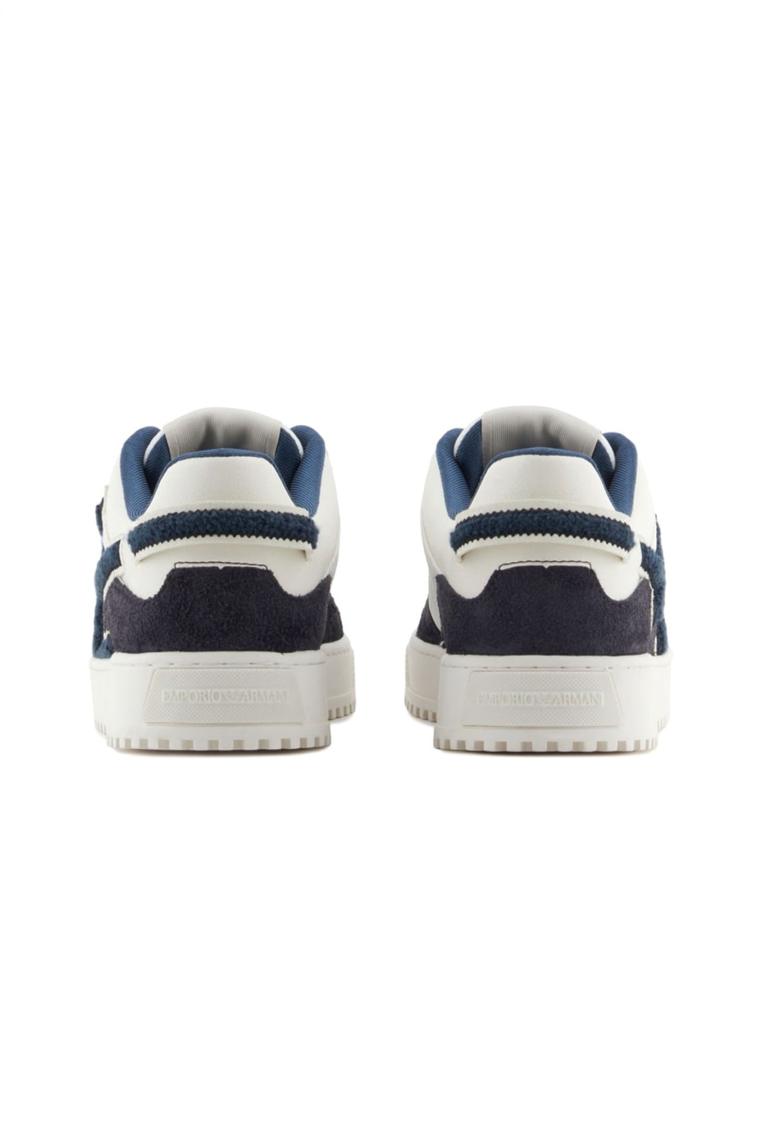 EMPORIO ARMANI ΠΑΠΟΥΤΣΙΑ SNEAKERS LOGO ΛΕΥΚΟ-ΜΠΛΕ φωτογραφία