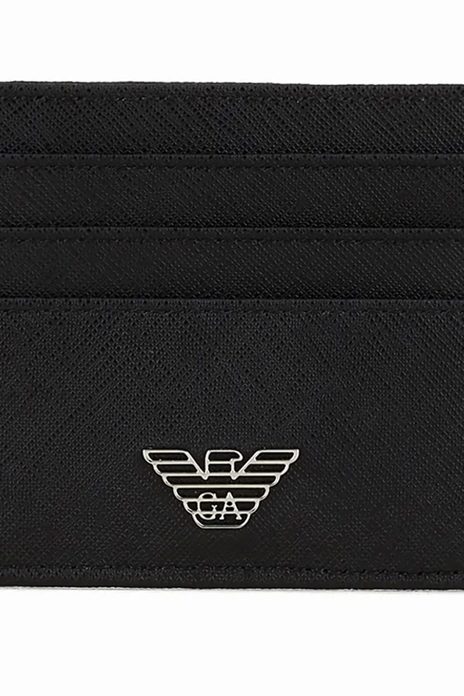 EMPORIO ARMANI ΘΗΚΗ ΚΑΡΤΩΝ LOGO ΜΑΥΡΟ φωτογραφία