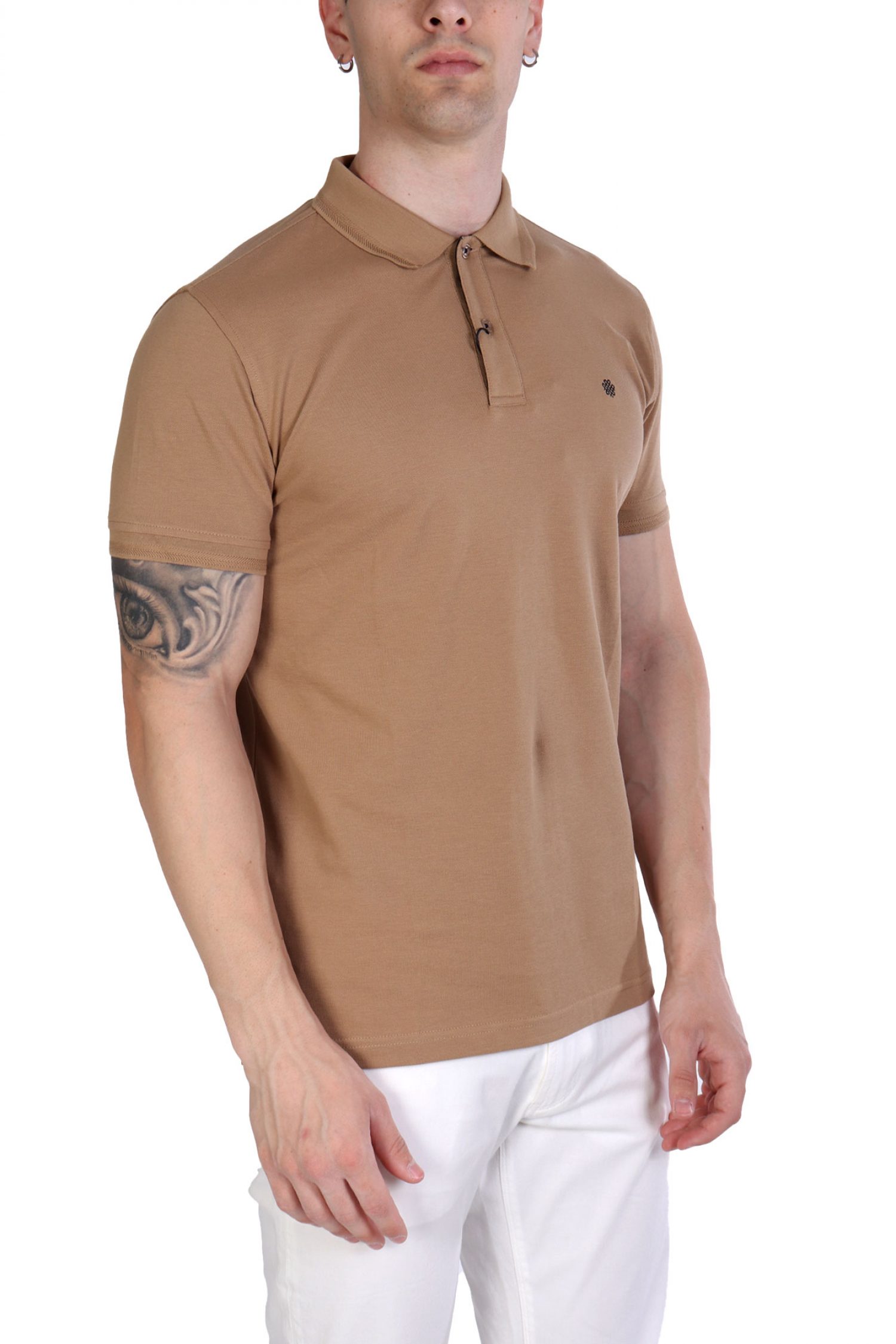 DORS POLO PIQUE LOGO PIMA COTTON ΜΠΕΖ