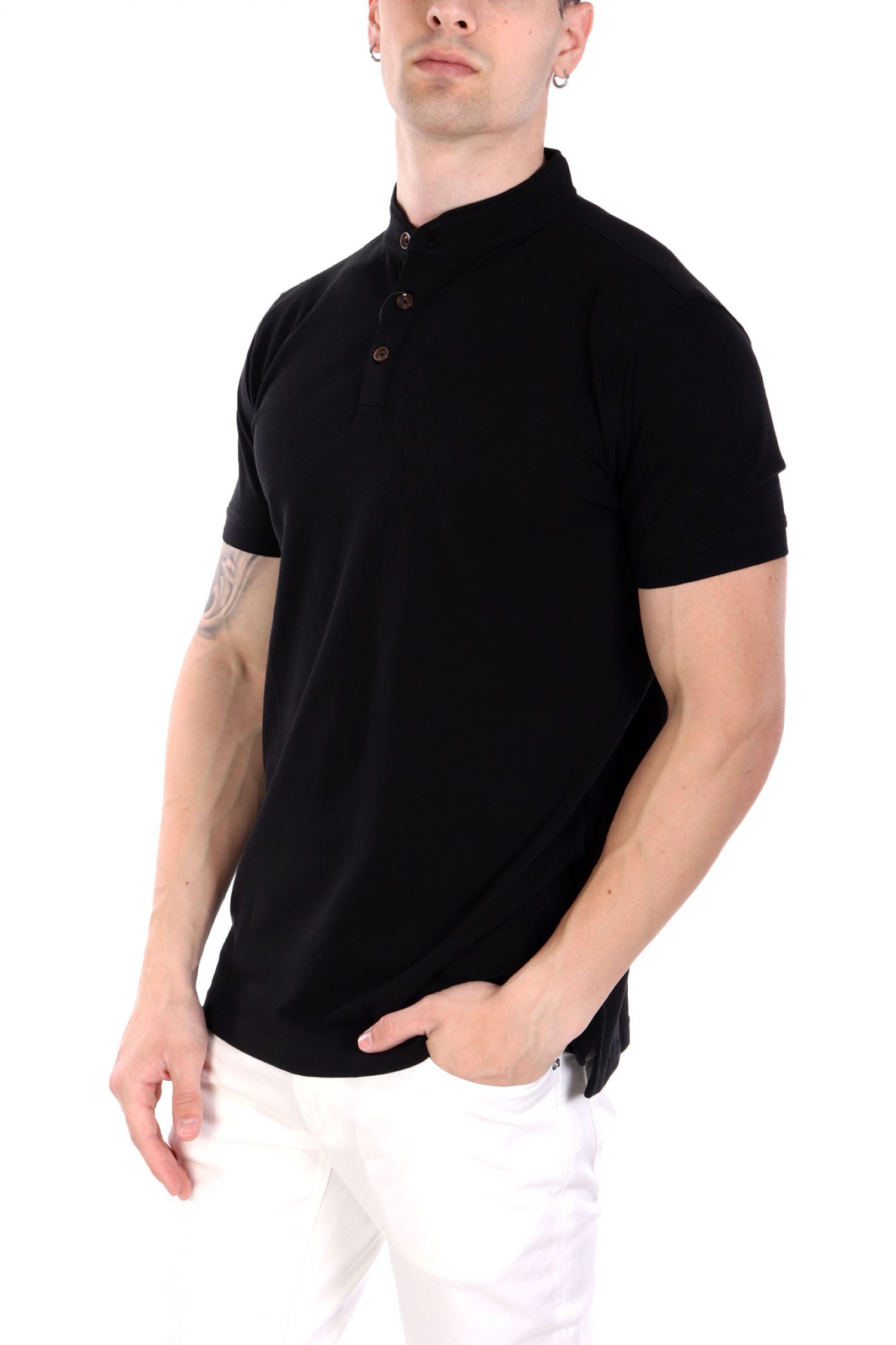 DORS POLO MAO LOGO ΜΑΥΡΟ