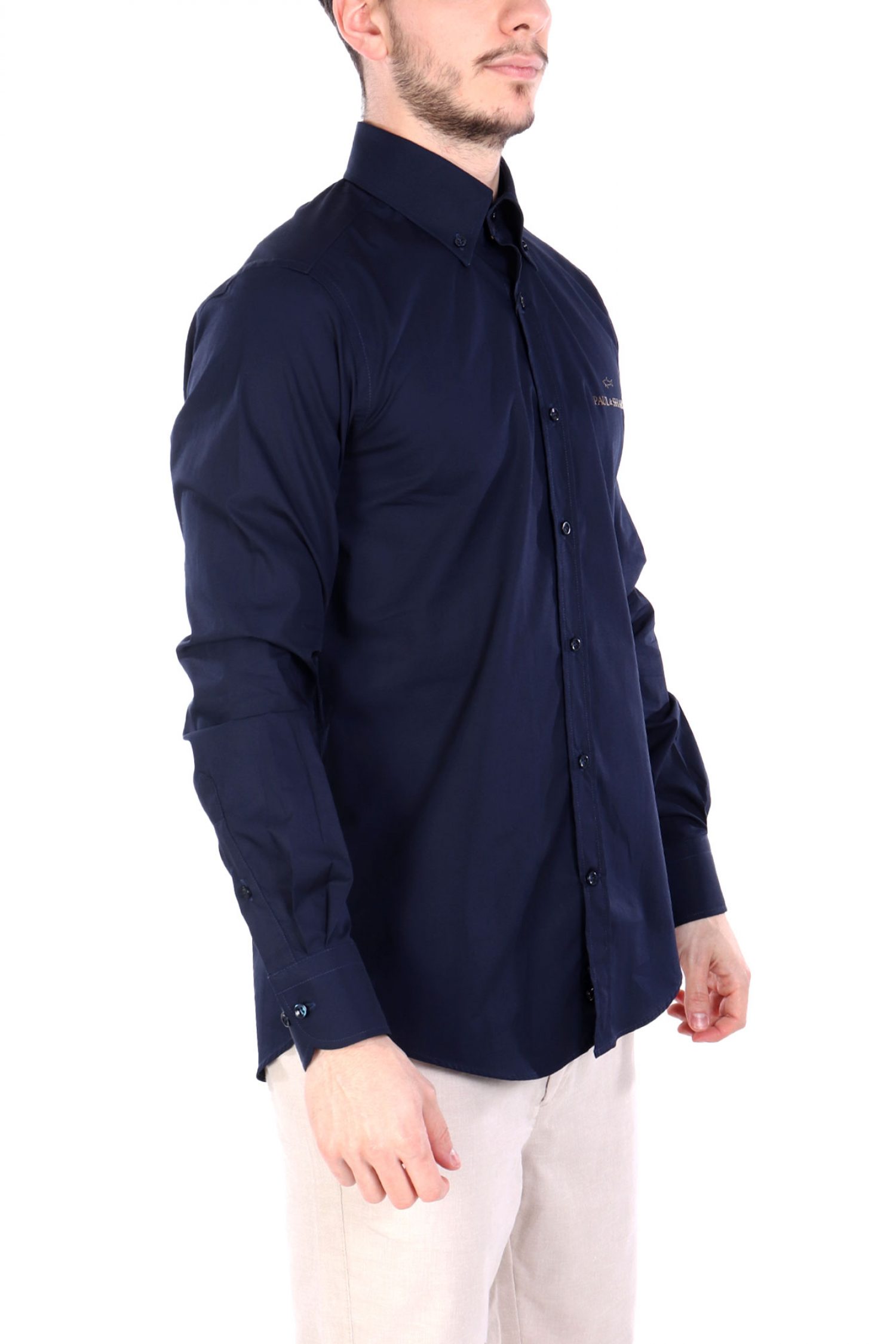 PAUL&SHARK ΠΟΥΚΑΜΙΣΟ BUTTON DOWN LOGO ΜΠΛΕ