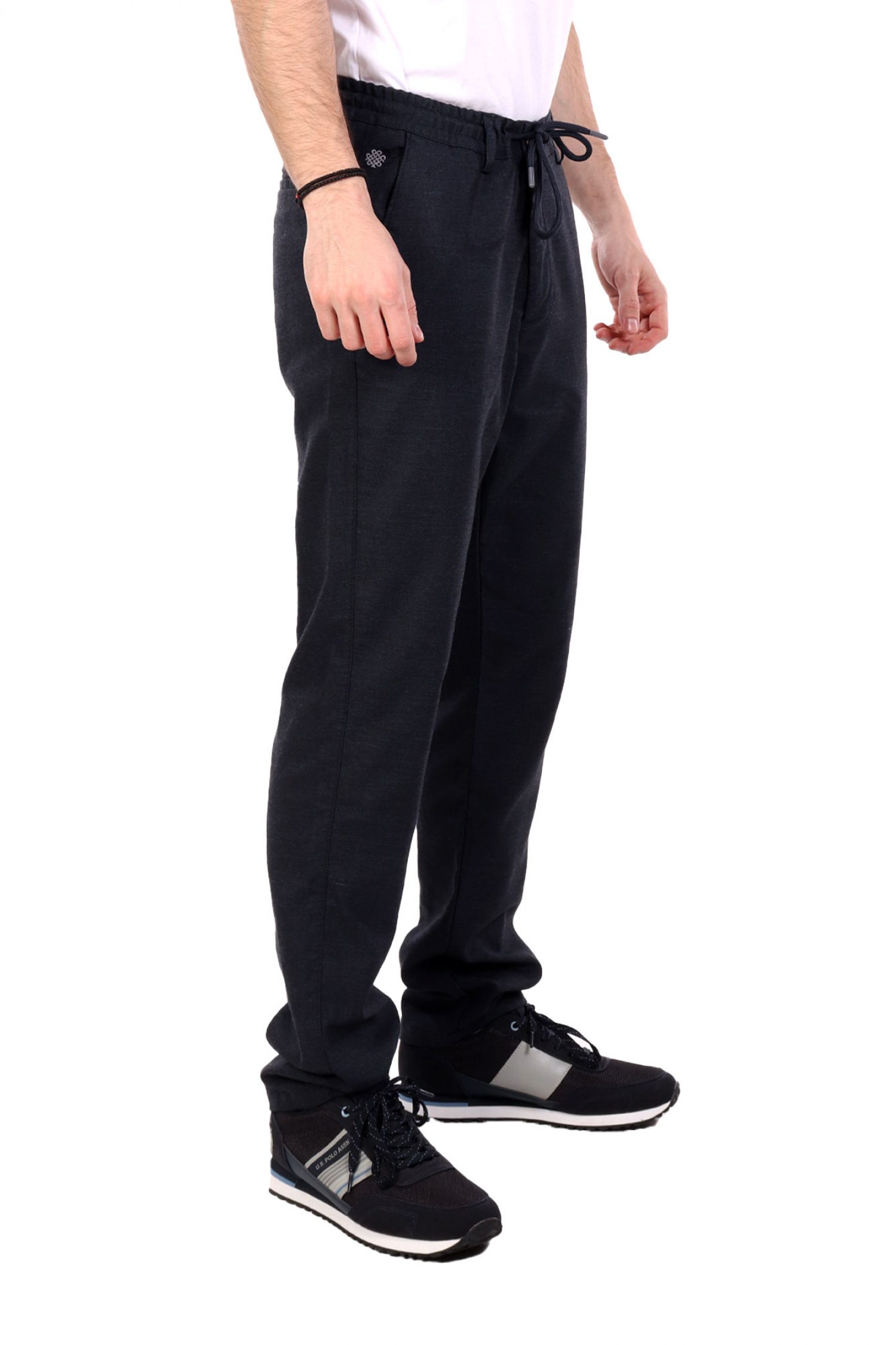 DORS ΠΑΝΤΕΛΟΝΙ CHINO ME ΛΑΣΤΙΧΟ LOGO ΜΠΛΕ