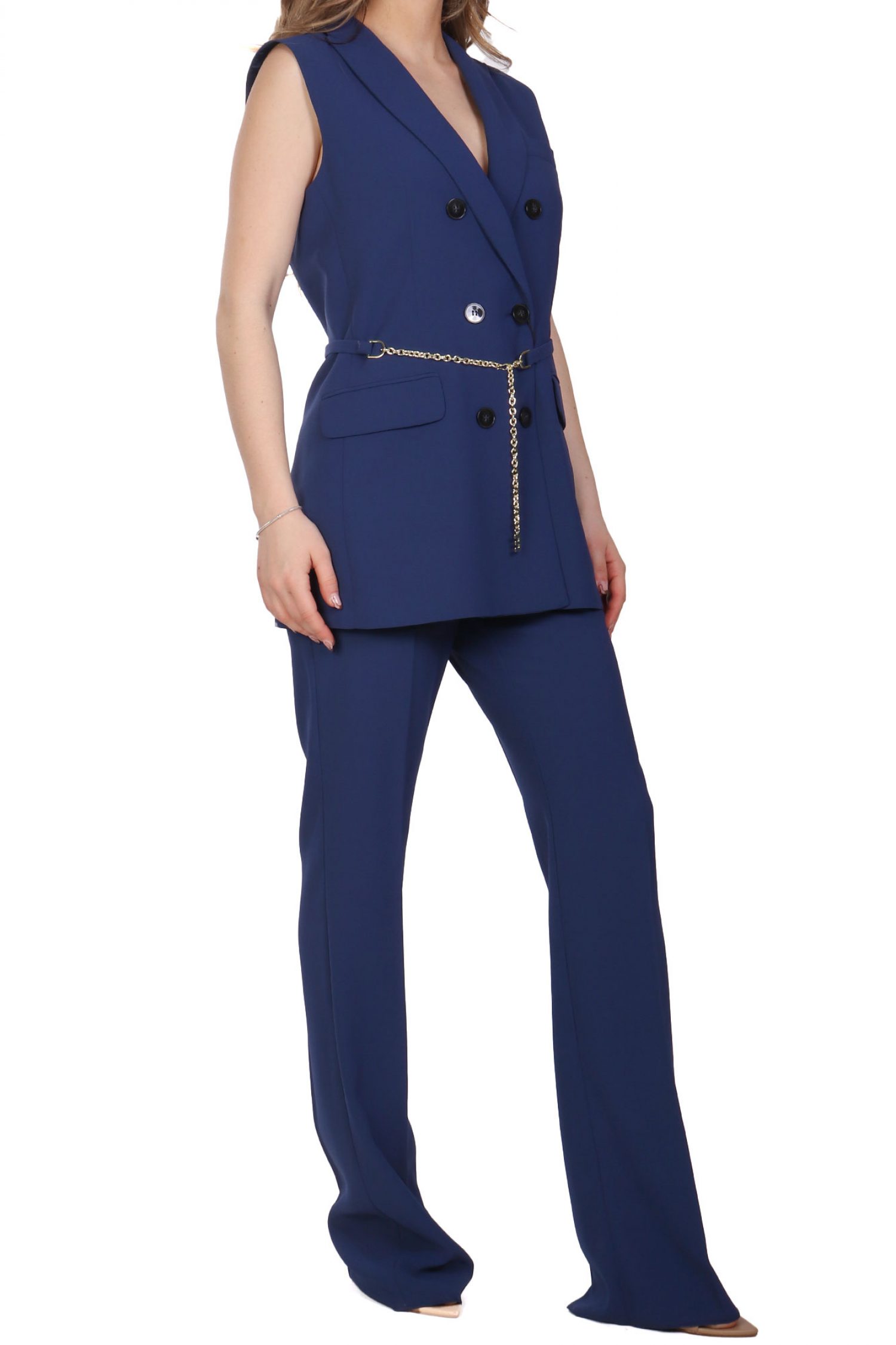 MARELLA EMME ΣΕΤ ΠΑΝΤΕΛΟΝΙ-ΣΑΚΑΚΙ ΑΜΑΝΙΚΟ ELLISSE ΑΠΟΣΠΩΜΕΝΗ ΖΩΝΗ ΣΚΟΥΡΟ ΜΠΛΕ