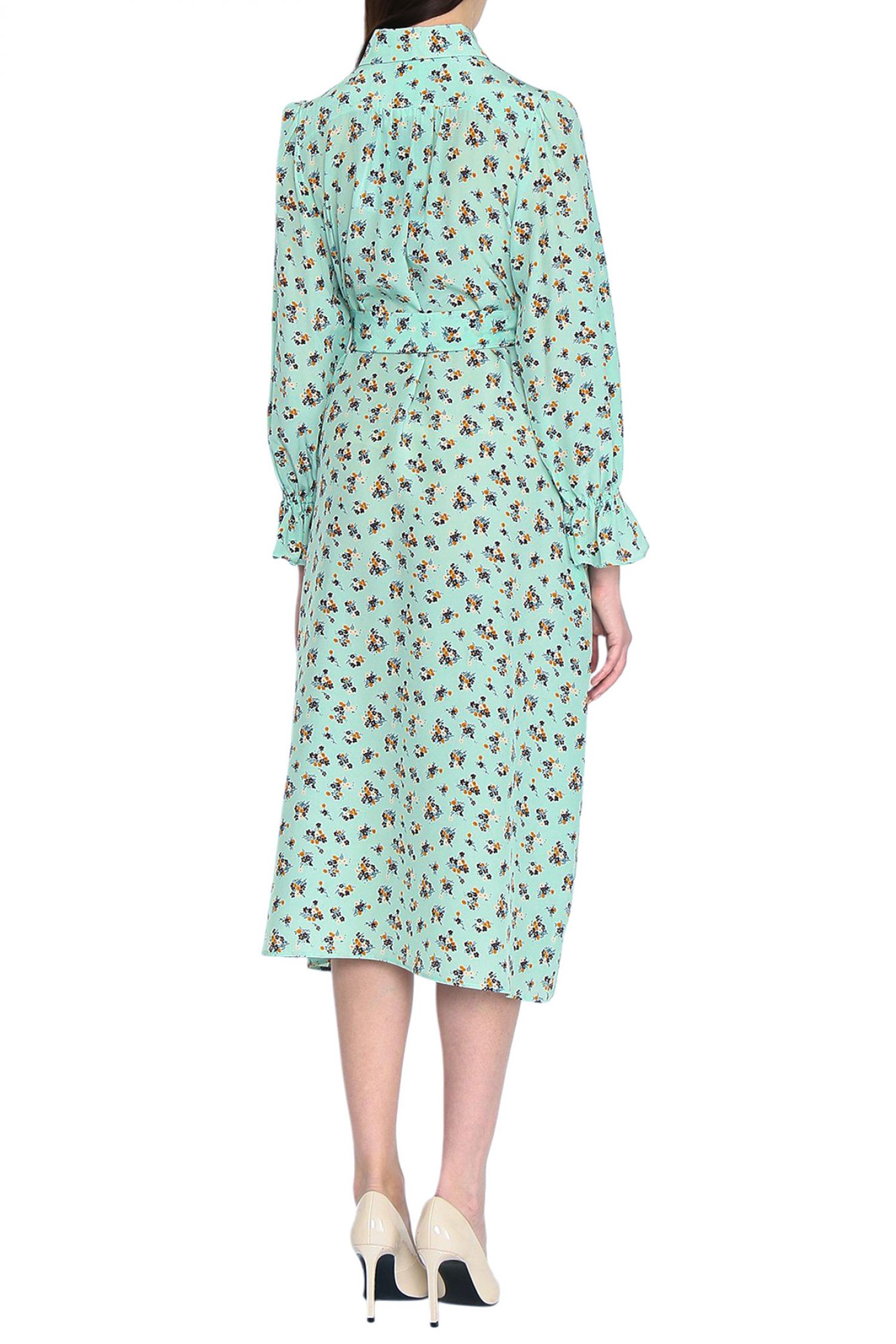 MAX MARA WEEKEND ΦΟΡΕΜΑ MIDI TAFFY FLORAL ΜΕΤΑΞΙ ΑΠΟΣΠΩΜΕΝΗ ΖΩΝΗ ΒΕΡΑΜΑΝ
