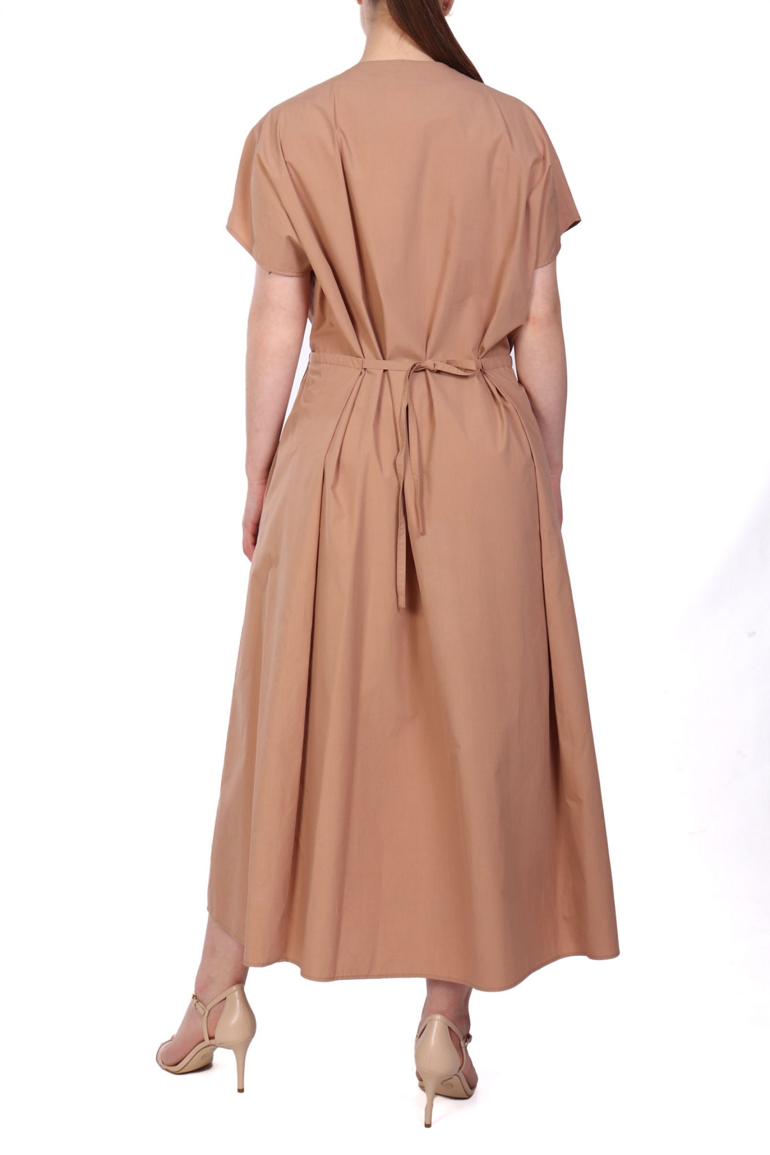 MAX MARA WEEKEND ΦΟΡΕΜΑ MIDI BLASONE V-NECK ΚΑΜΕΛ