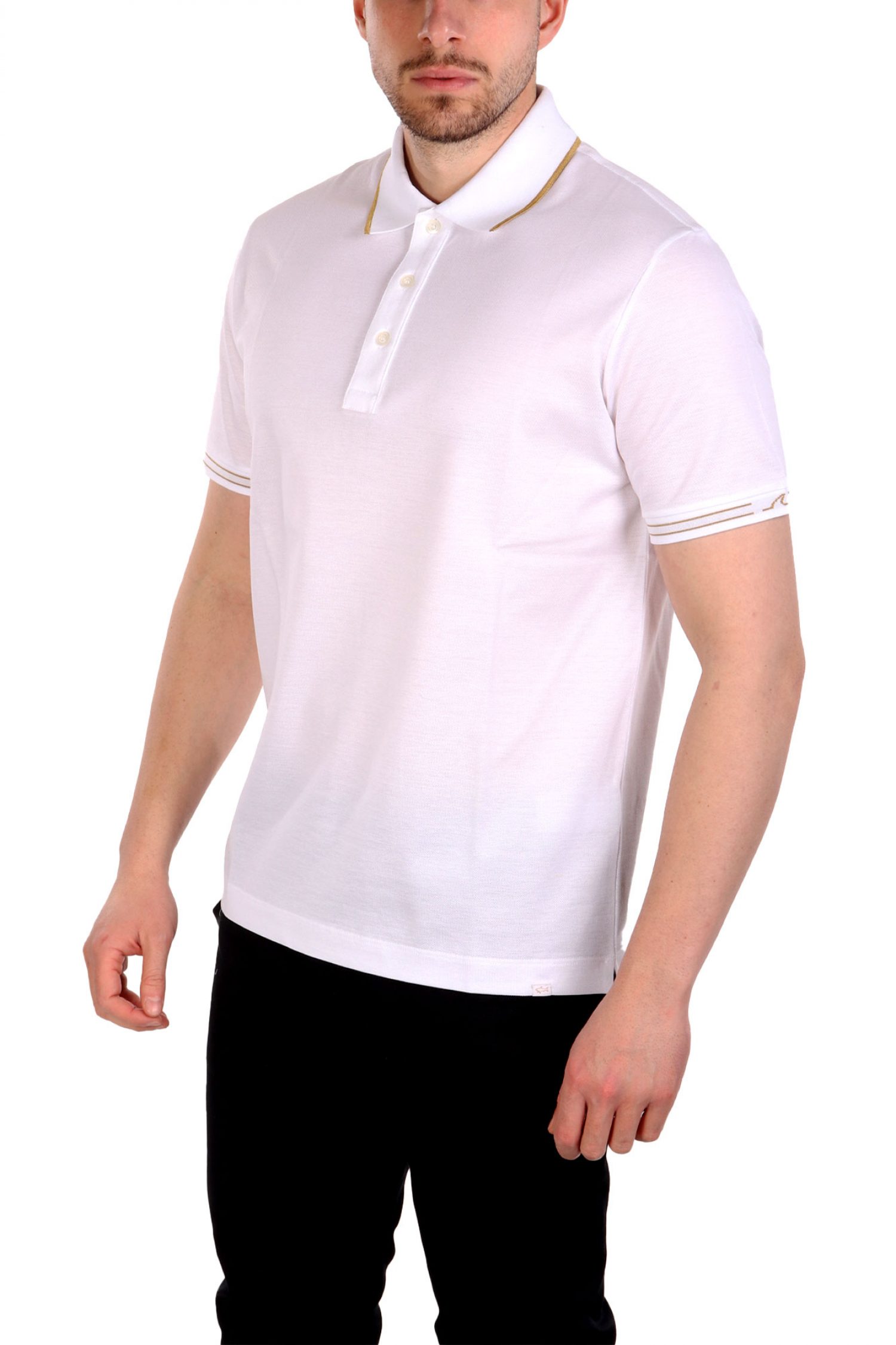 PAUL&SHARK POLO ΡΙΓΑ ΓΙΑΚΑΣ ΛΕΥΚΟ-ΧΡΥΣΟ