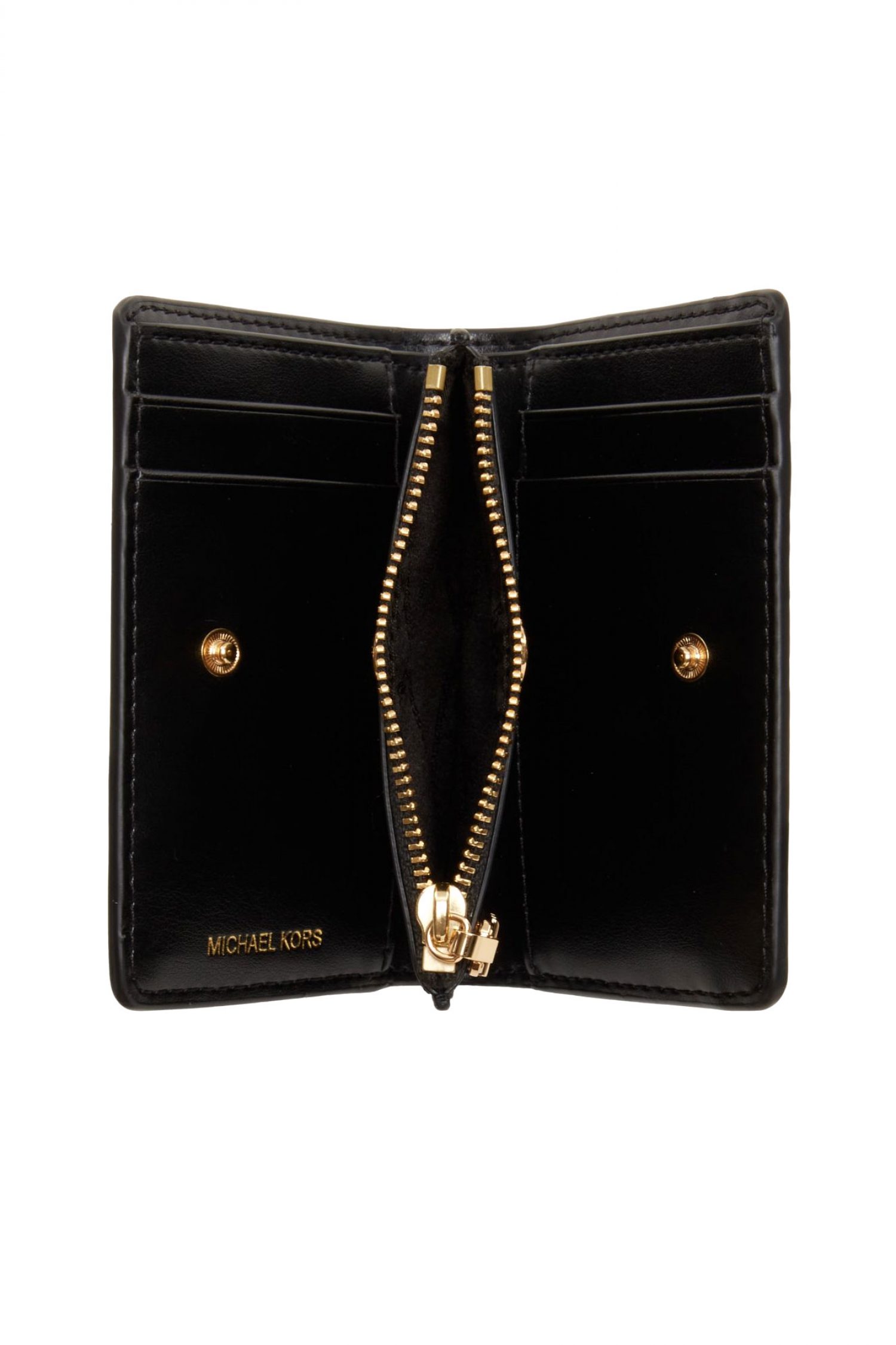 MICHAEL KORS ΠΟΡΤΟΦΟΛΙ EMPIRE ΜΕΤΑΛΛΙΚΟ LOGO ΜΑΥΡΟ φωτογραφία