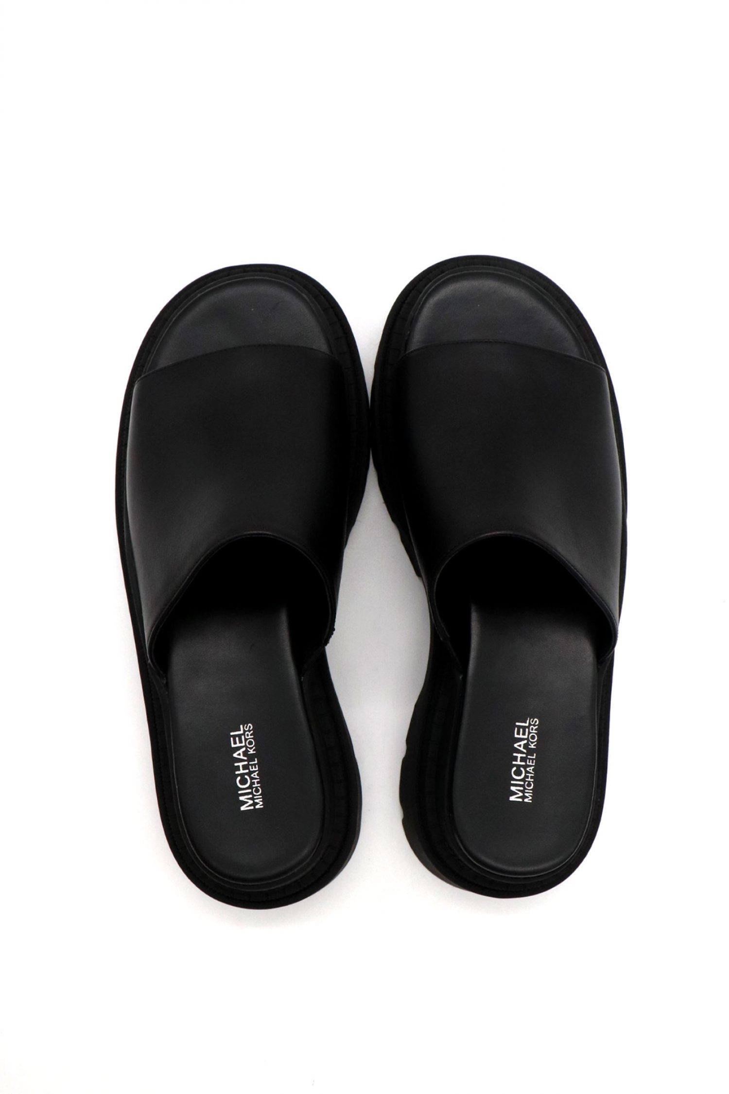 MICHAEL KORS ΠΑΠΟΥΤΣΙΑ ΠΑΝΤΟΦΛΕΣ KENDRA SLIDE LOGO ΜΑΥΡΟ φωτογραφία