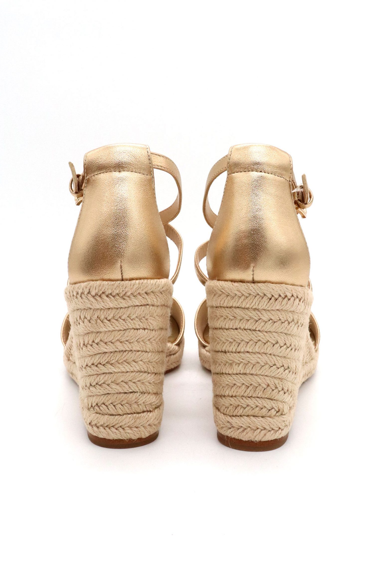 MICHAEL KORS ΠΑΠΟΥΤΣΙΑ ΠΛΑΤΦΟΡΜEΣ MANDY WEDGE METAΛΛΙΚΟ LOGO ΧΡΥΣΟ