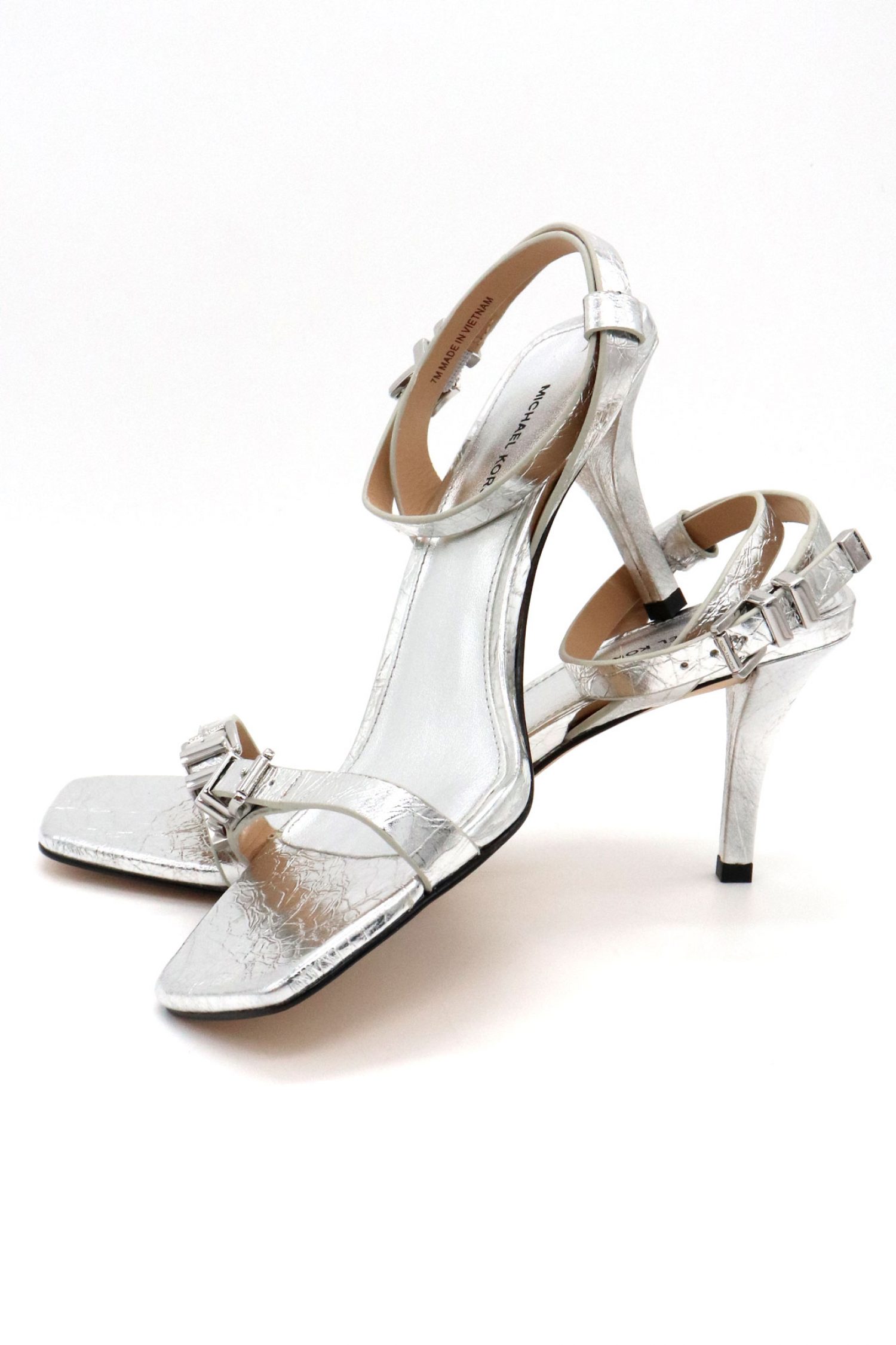 MICHAEL KORS ΠΑΠΟΥΤΣΙΑ ΠΕΔΙΛΑ DARRINGTON STILETTO ΑΣΗΜΙ φωτογραφία