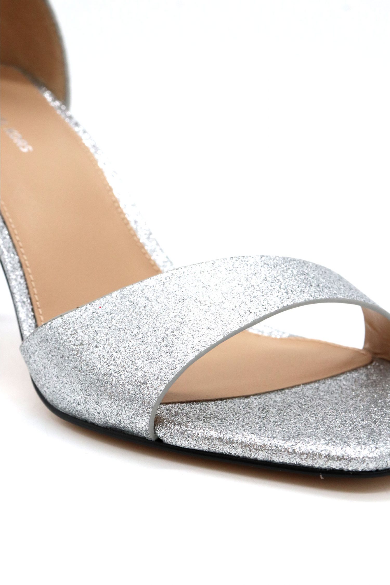 MICHAEL KORS ΠΑΠΟΥΤΣΙΑ ΠΕΔΙΛΑ JAIDA HEELED SANDAL GLITTER LOGO ΑΣΗΜΙ