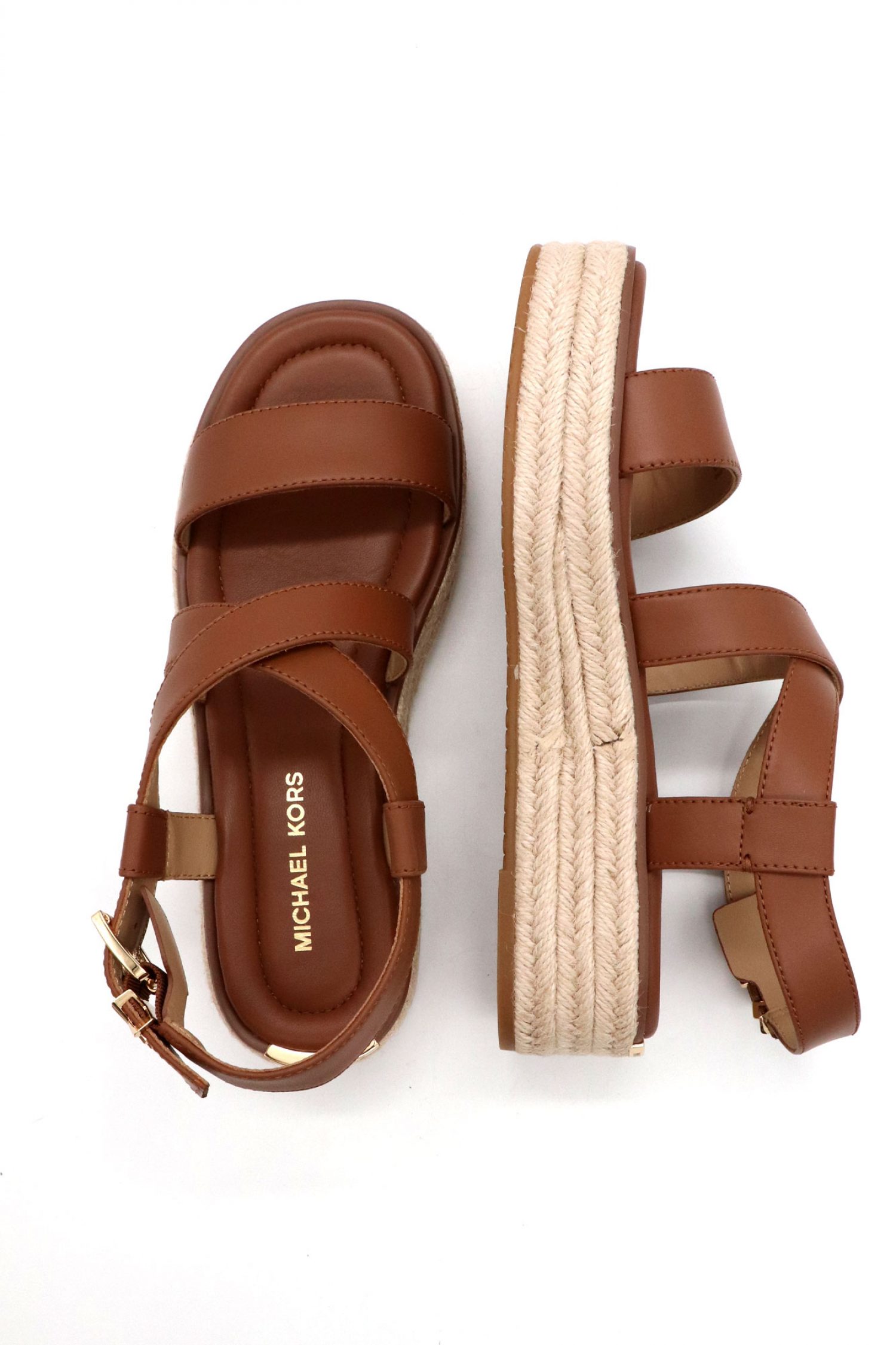 MICHAEL KORS ΠΑΠΟΥΤΣΙΑ ΠΕΔΙΛΑ LYNN ESPADRILLE SANDAL LOGO ΤΑΜΠΑ