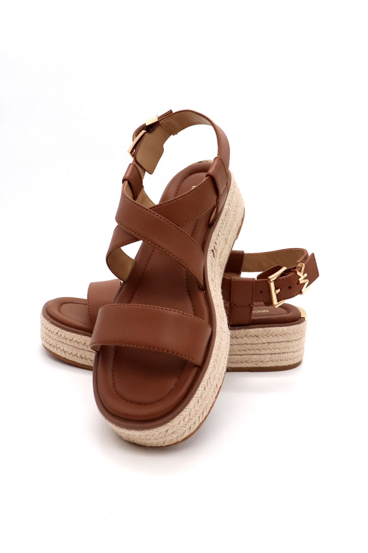 MICHAEL KORS ΠΑΠΟΥΤΣΙΑ ΠΕΔΙΛΑ LYNN ESPADRILLE SANDAL LOGO ΤΑΜΠΑ φωτογραφία