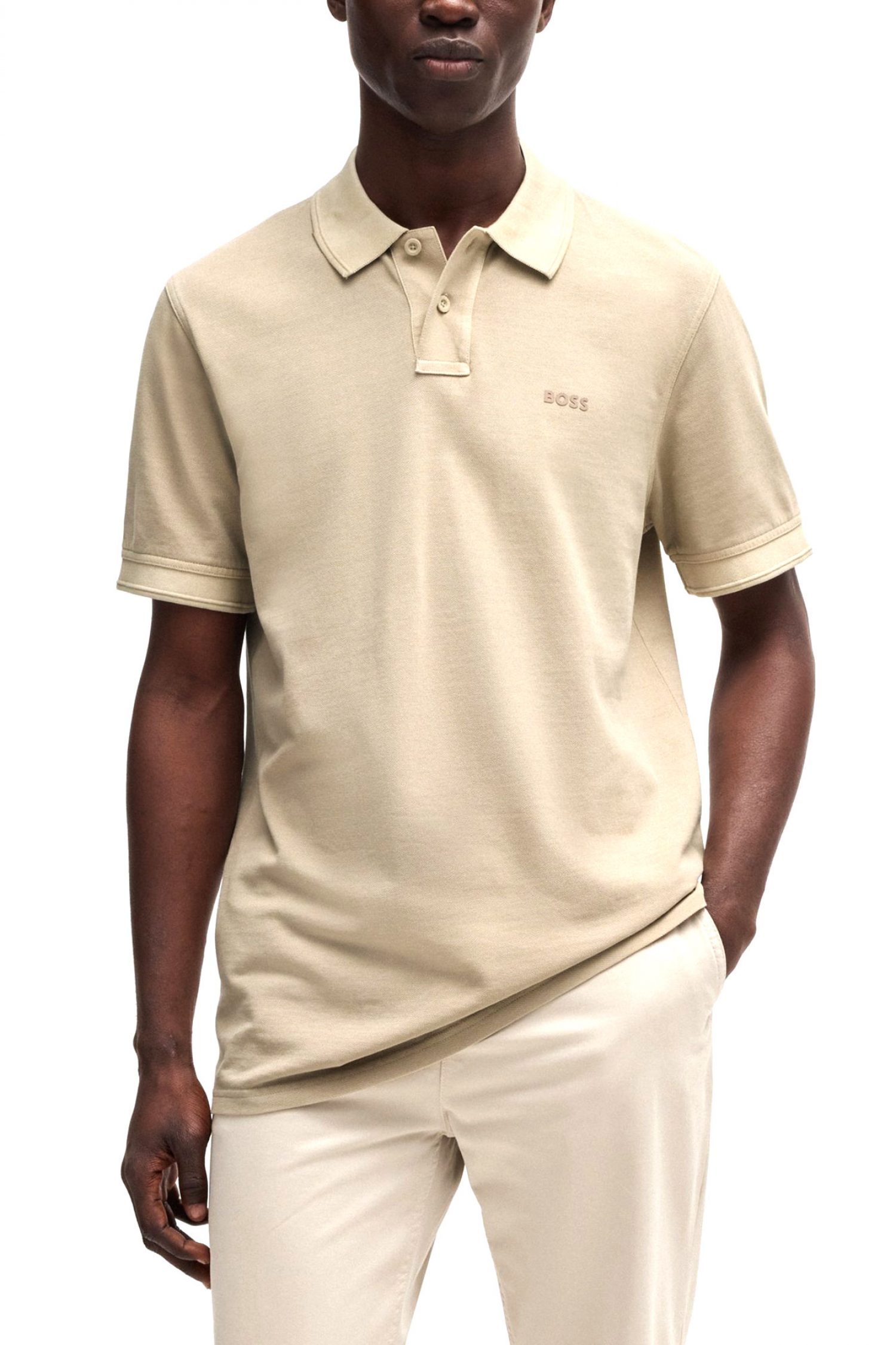 BOSS CASUAL POLO REGULAR FIT PRIME ΜΠΕΖ