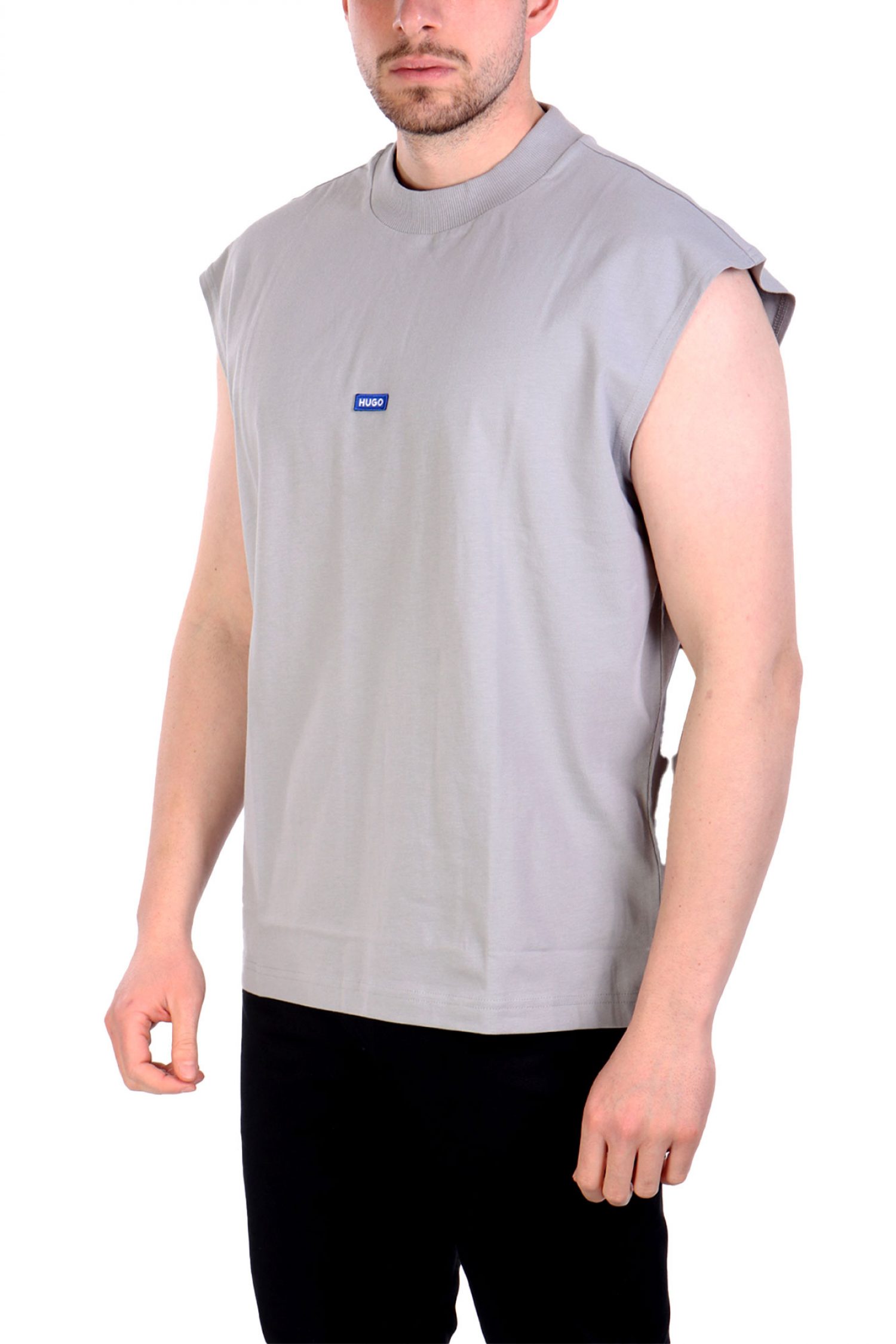 HUGO BLUE T-SHIRT NAVERTZ ΓΚΡΙ φωτογραφία