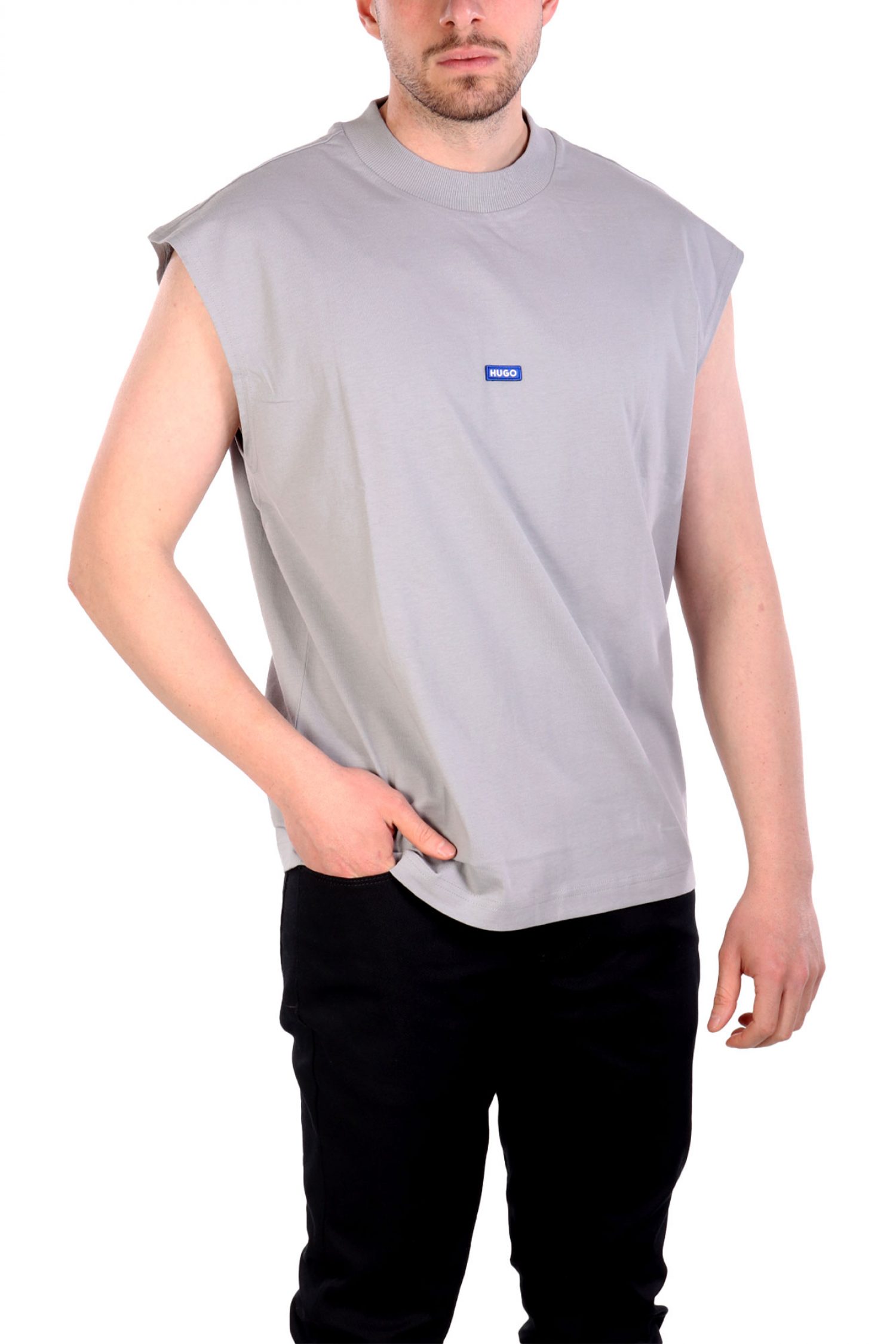 HUGO BLUE T-SHIRT NAVERTZ ΓΚΡΙ φωτογραφία