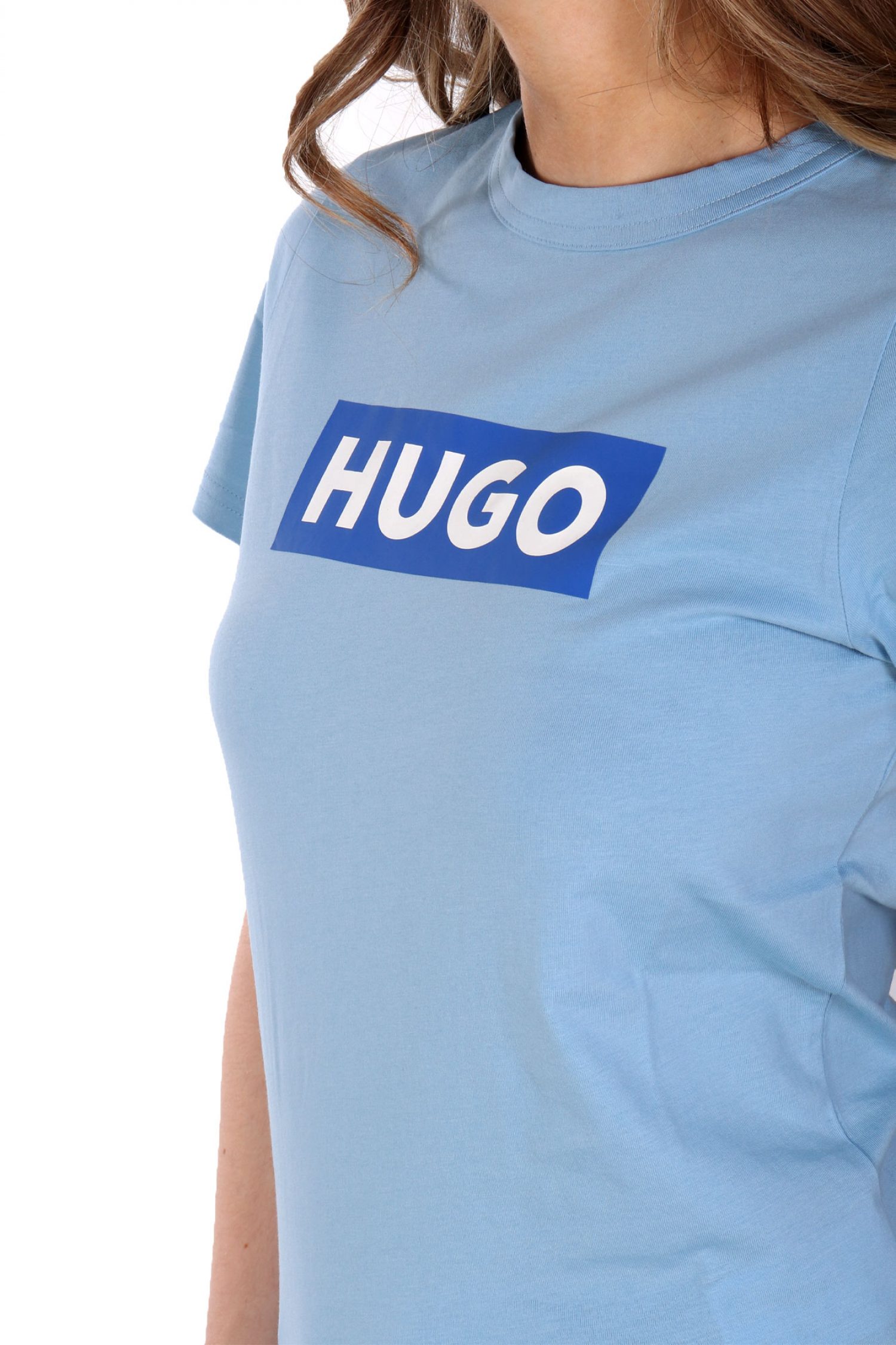 HUGO BLUE T-SHIRT CLASSIC TEE_B LOGO ΑΝΟΙΧΤΟ ΜΠΛΕ φωτογραφία