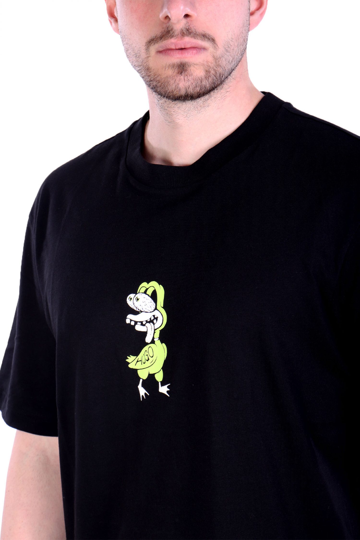 HUGO BLUE T-SHIRT NUTONGO ΜΑΥΡΟ φωτογραφία