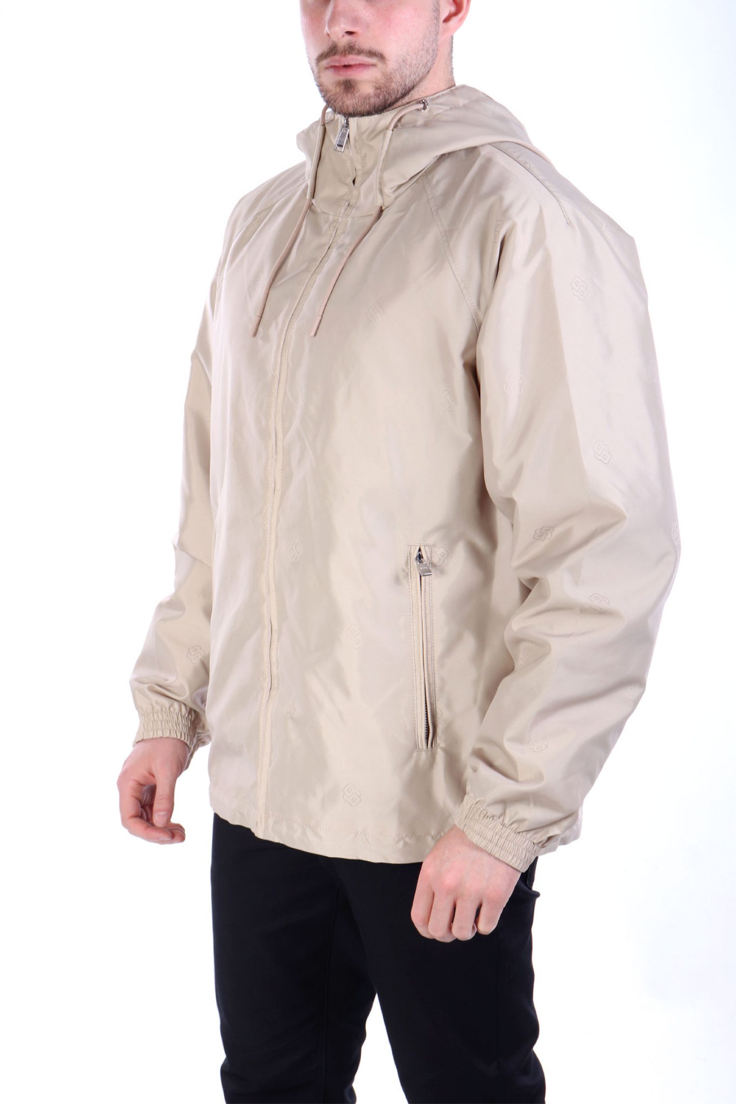 BOSS ΜΠΟΥΦΑΝ JACKET ΜΕ ΚΟΥΚΟΥΛΑ C-CLOUDS ΜΠΕΖ