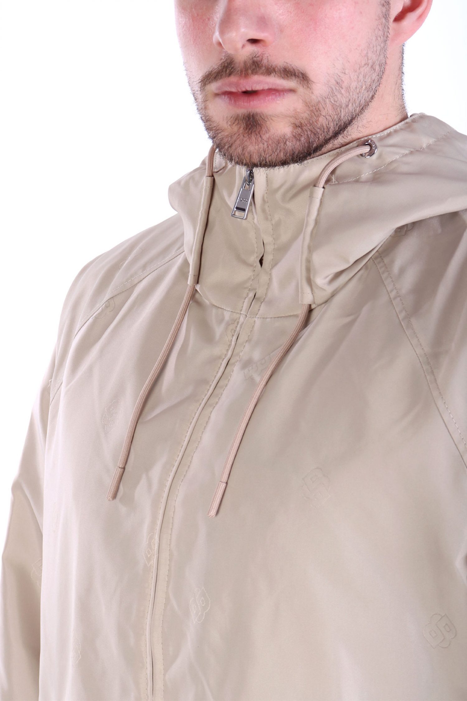 BOSS ΜΠΟΥΦΑΝ JACKET ΜΕ ΚΟΥΚΟΥΛΑ C-CLOUDS ΜΠΕΖ