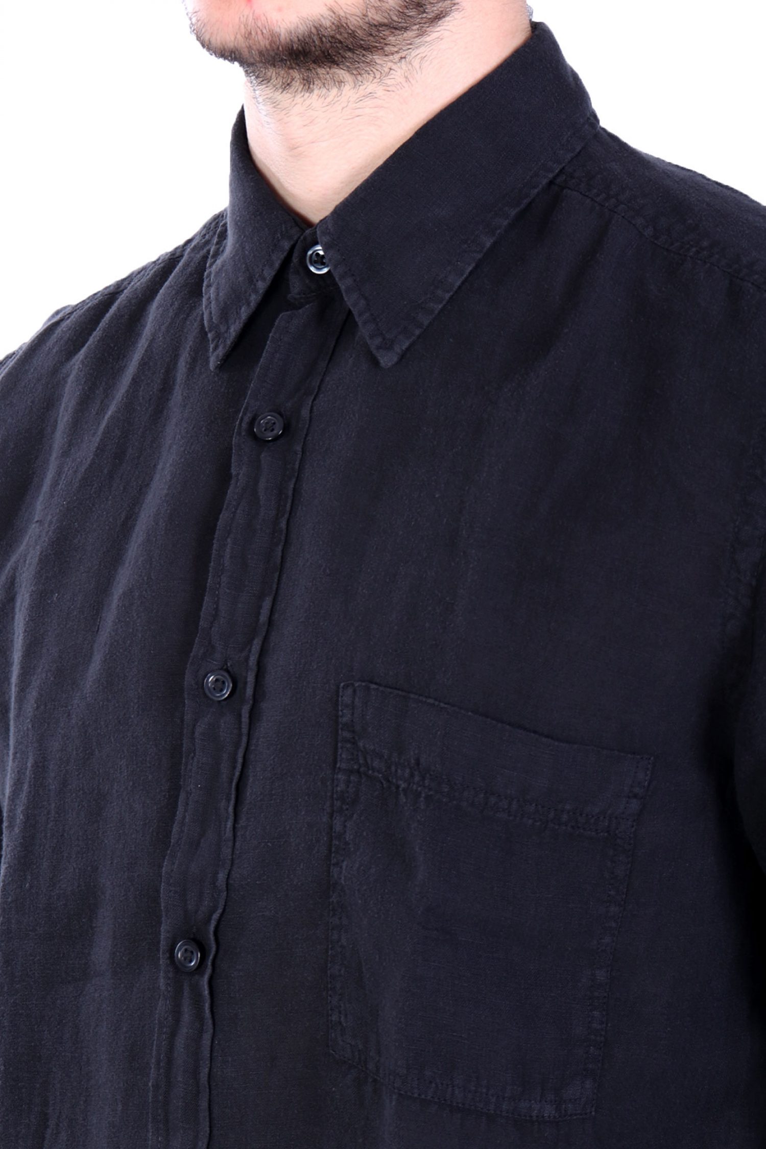 BOSS CASUAL ΠΟΥΚΑΜΙΣΟ ΛΙΝΟ REGULAR FIT RELEGANT 6 M ΜΑΥΡΟ