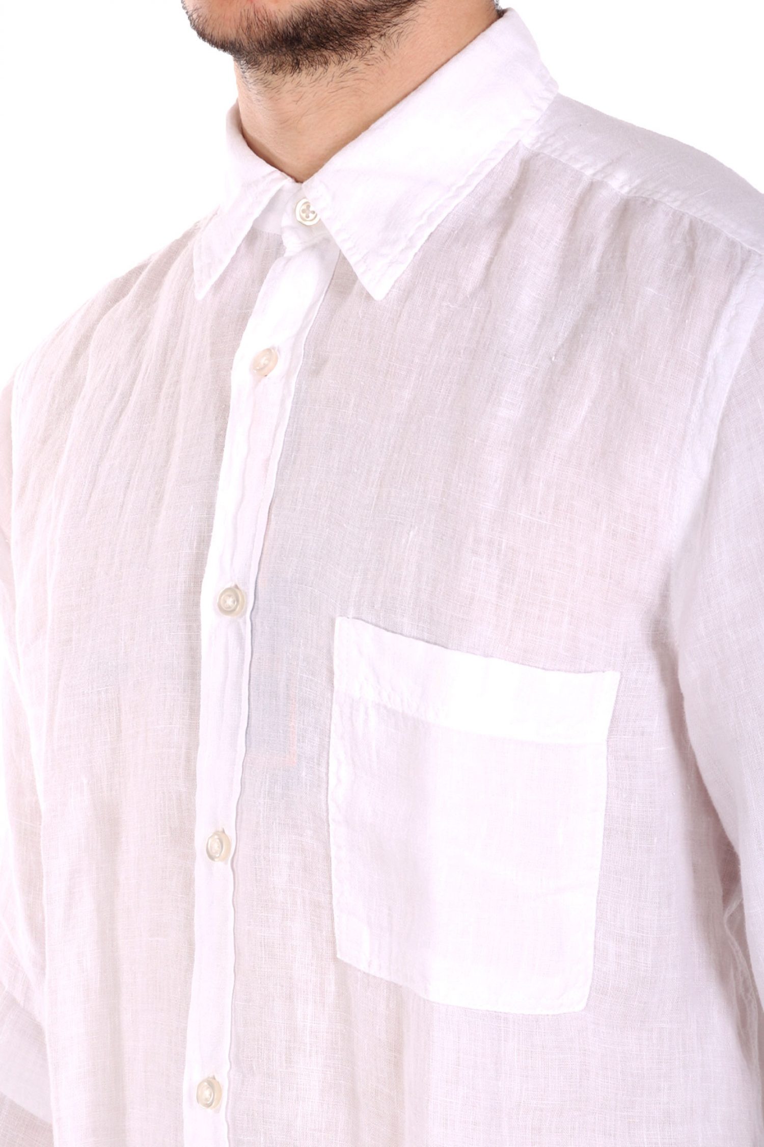 BOSS CASUAL ΠΟΥΚΑΜΙΣΟ ΛΙΝΟ REGULAR FIT RELEGANT 6 M ΛΕΥΚΟ