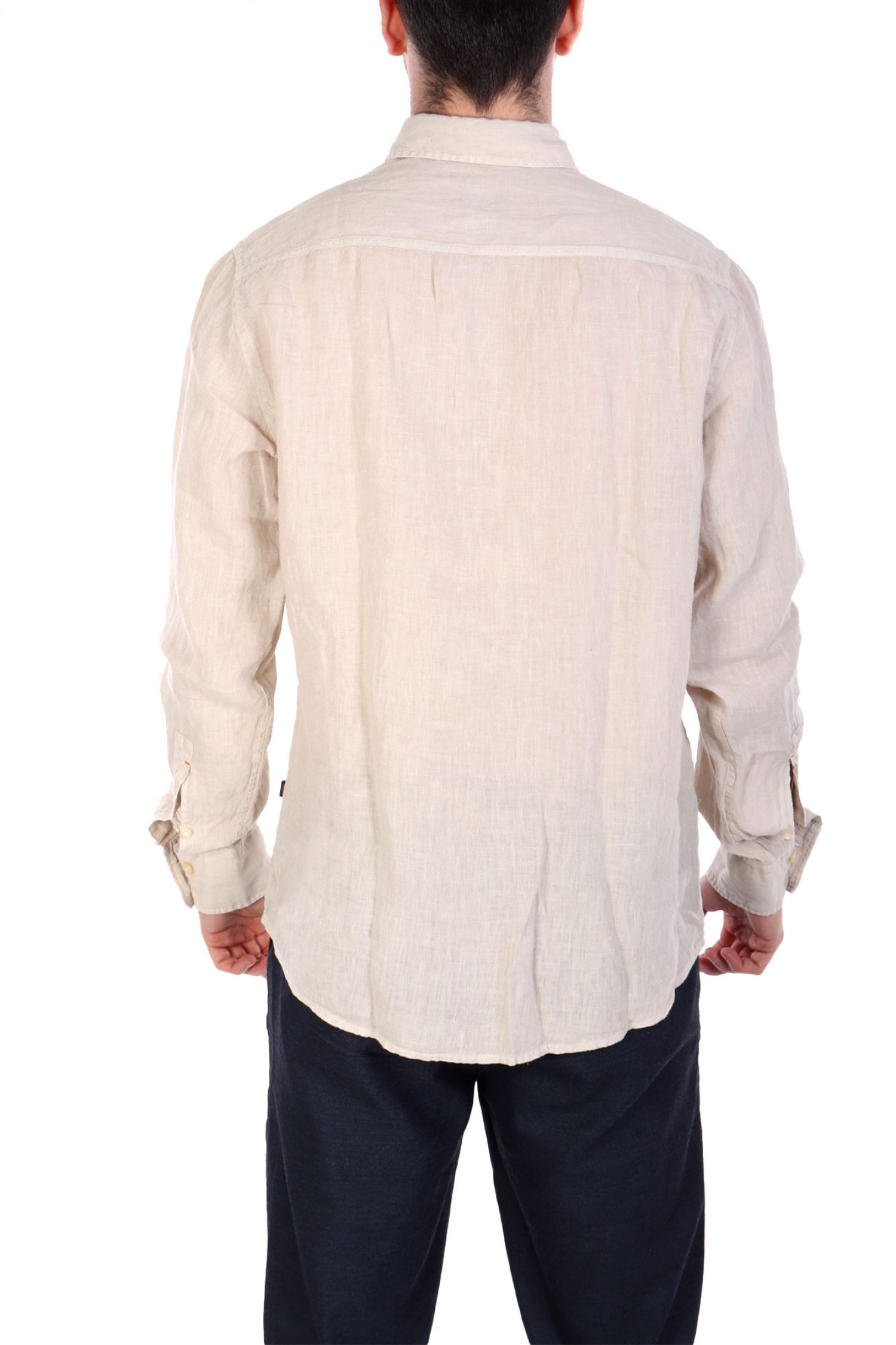 BOSS CASUAL ΠΟΥΚΑΜΙΣΟ ΛΙΝΟ REGULAR FIT RELEGANT 6 M ΜΠΕΖ φωτογραφία