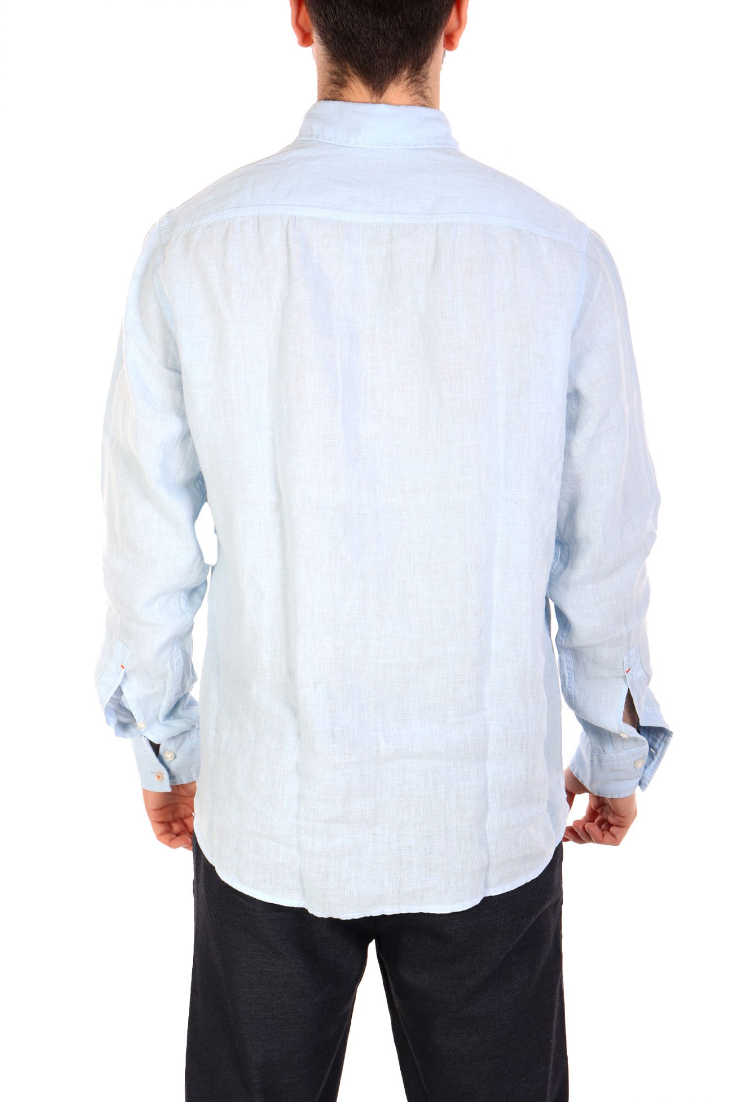 BOSS CASUAL ΠΟΥΚΑΜΙΣΟ ΛΙΝΟ REGULAR FIT RELEGANT 6 M ΣΙΕΛ φωτογραφία