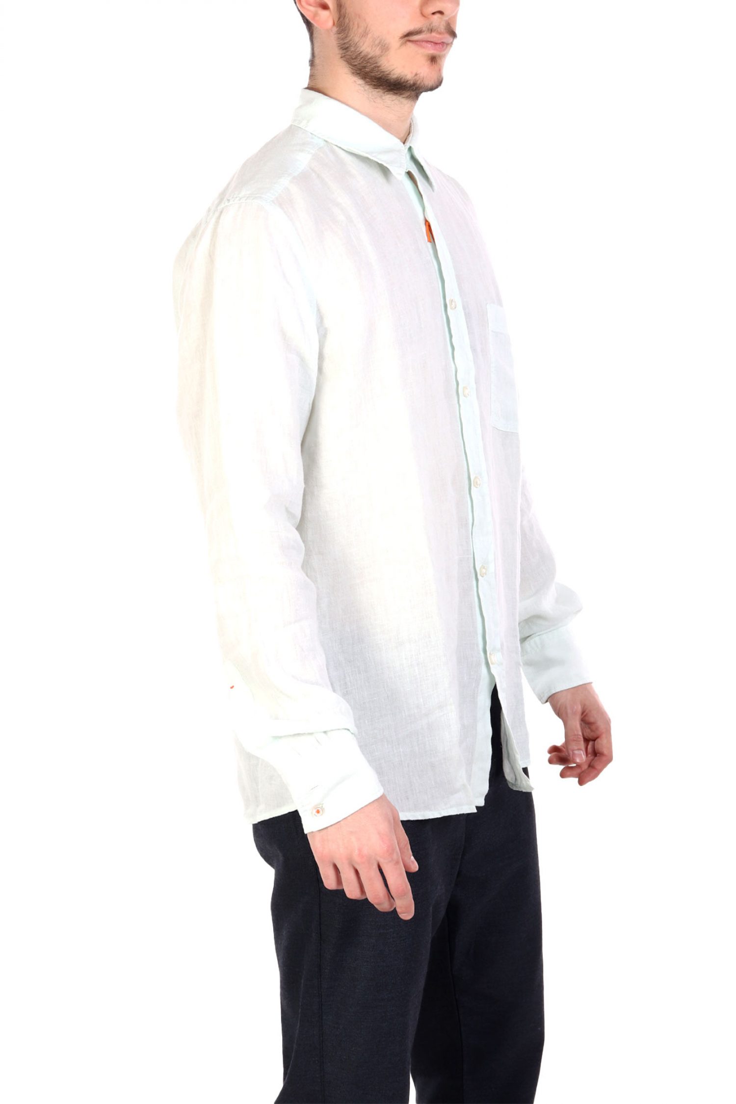 BOSS CASUAL ΠΟΥΚΑΜΙΣΟ ΛΙΝΟ REGULAR FIT RELEGANT 6 M ΜΕΝΤΑ