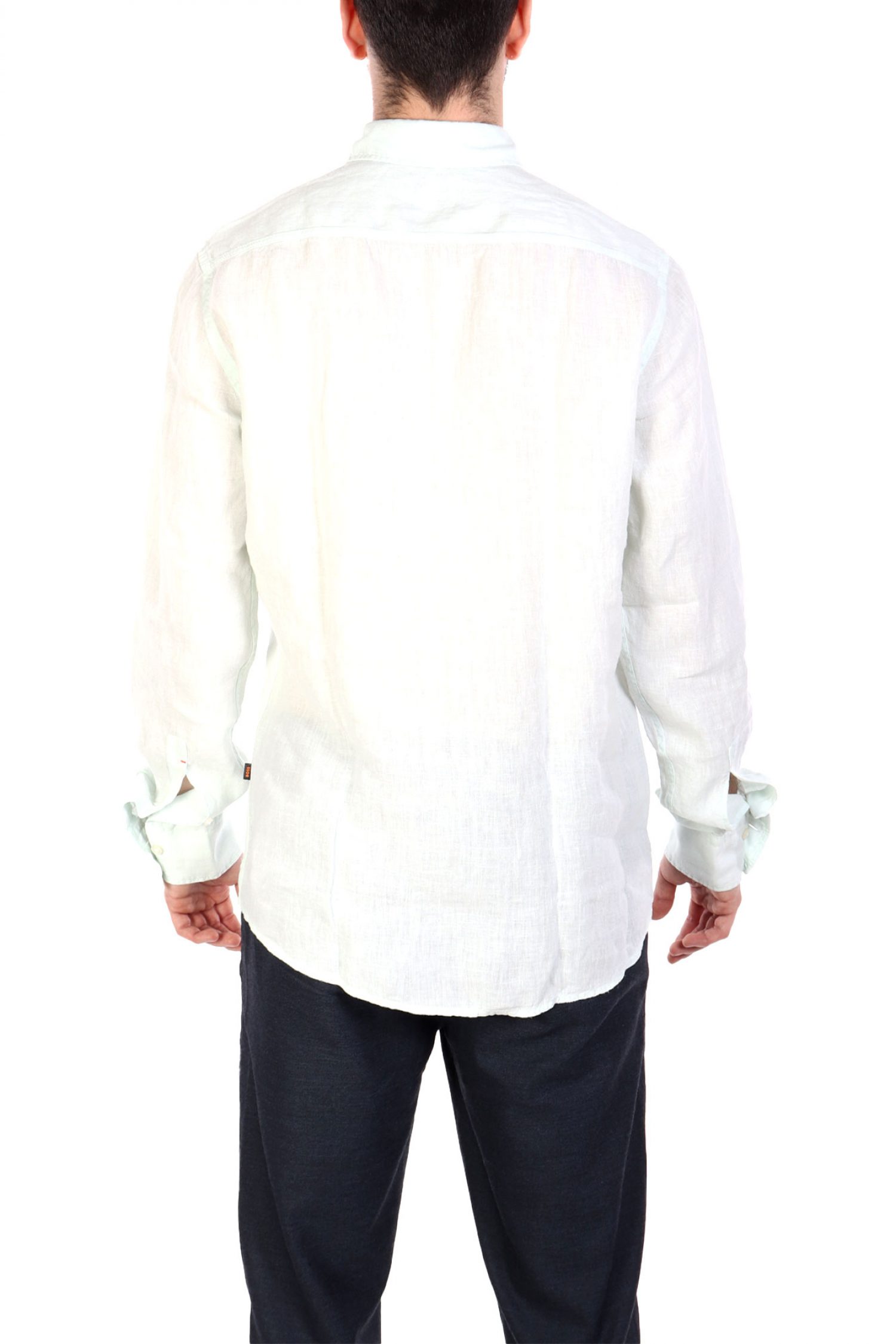 BOSS CASUAL ΠΟΥΚΑΜΙΣΟ ΛΙΝΟ REGULAR FIT RELEGANT 6 M ΜΕΝΤΑ φωτογραφία