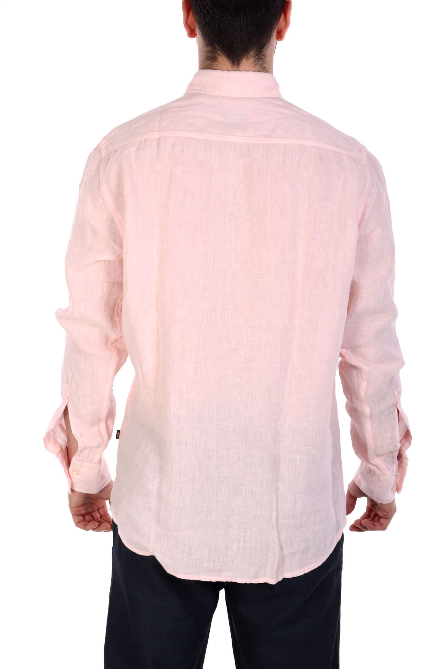 BOSS CASUAL ΠΟΥΚΑΜΙΣΟ ΛΙΝΟ REGULAR FIT RELEGANT 6 M ΡΟΖ φωτογραφία